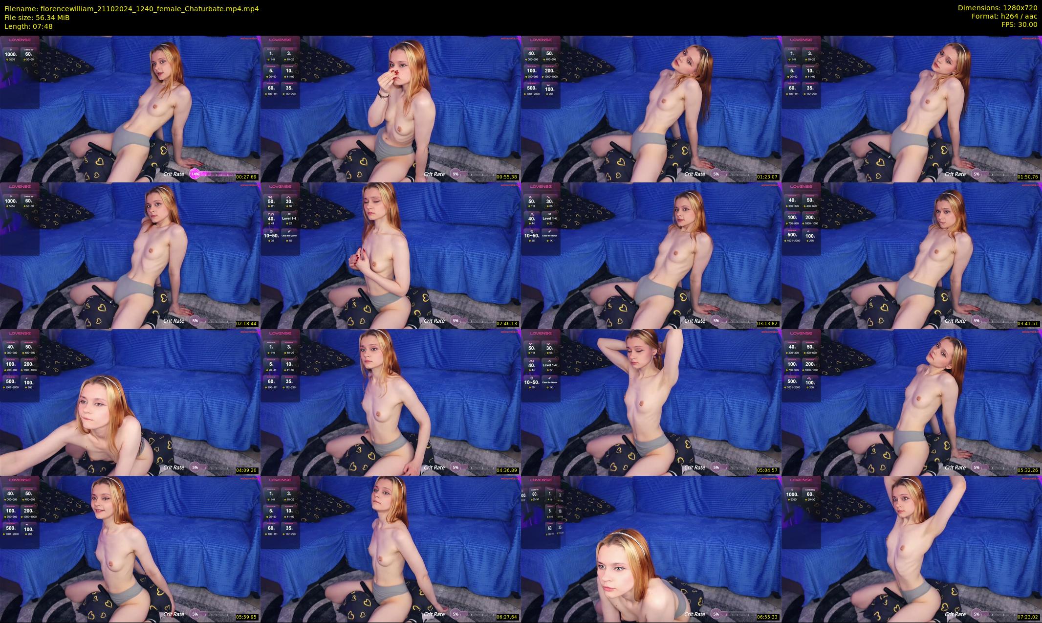 florencewilliam — 8 minute Chaturbate female cam show recording, 720p, Oct 21, 2024