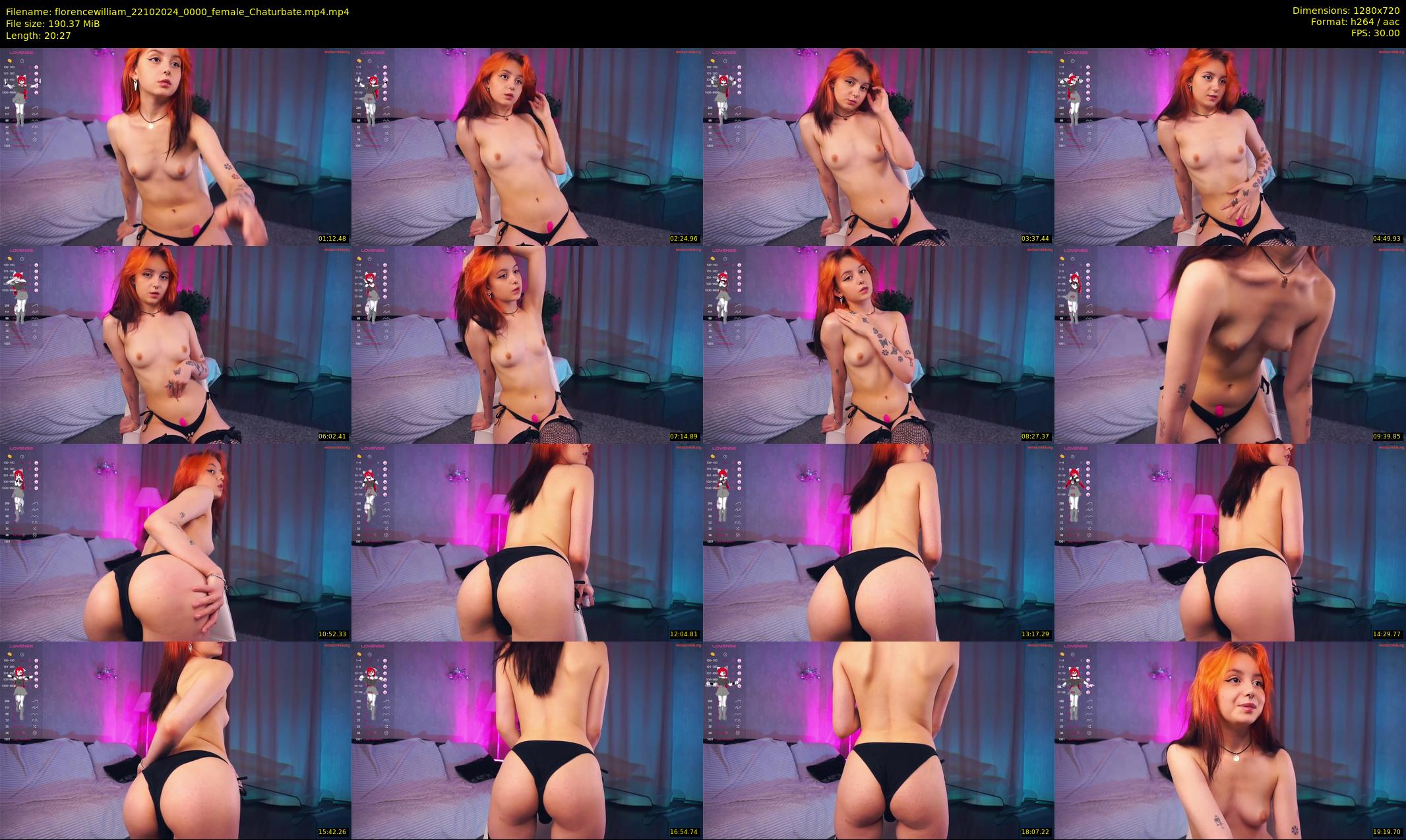 florencewilliam — 21 minute Chaturbate female cam show recording, 720p, Oct 22, 2024