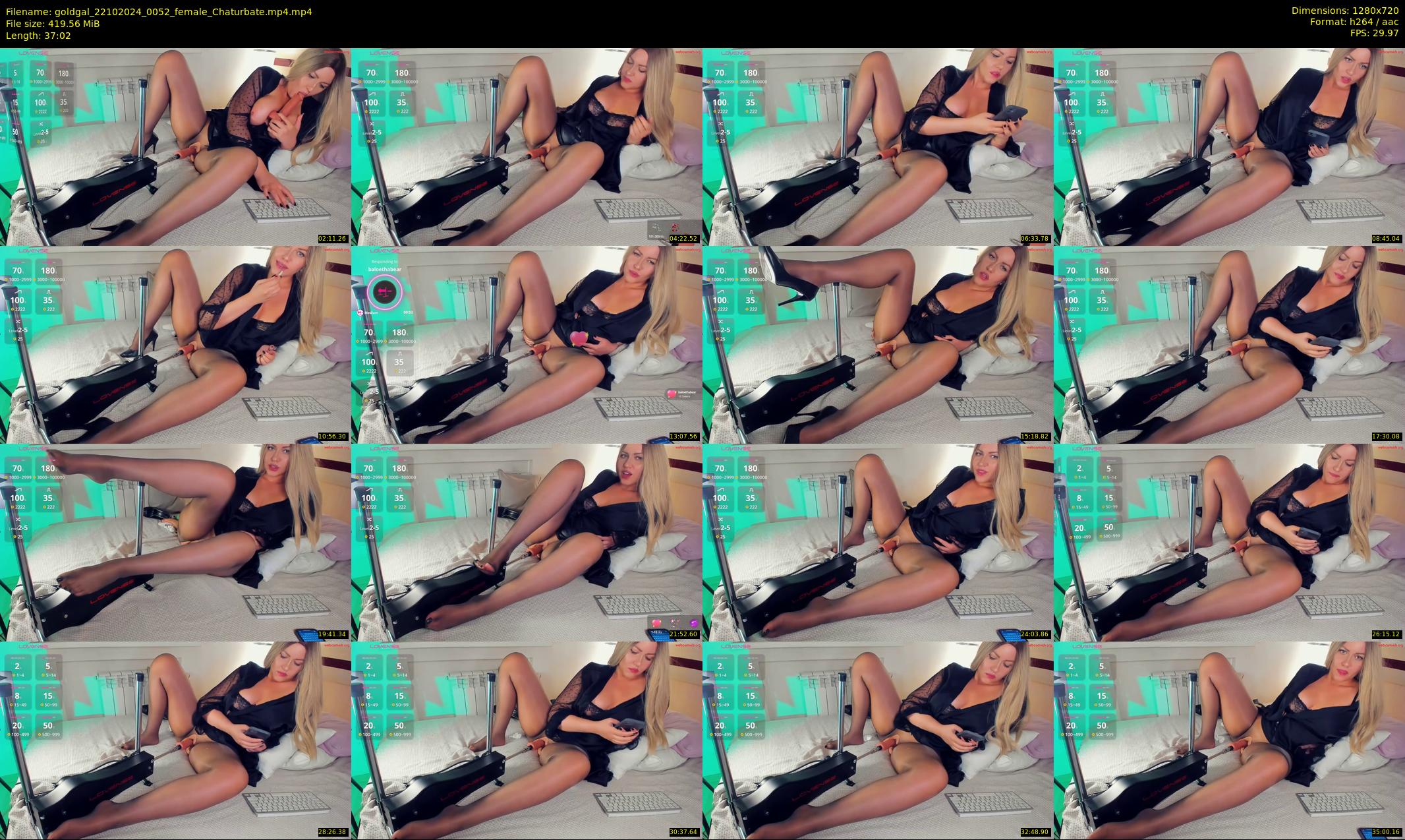 goldgal — 38 minute Chaturbate female cam show recording, 720p, Oct 22, 2024