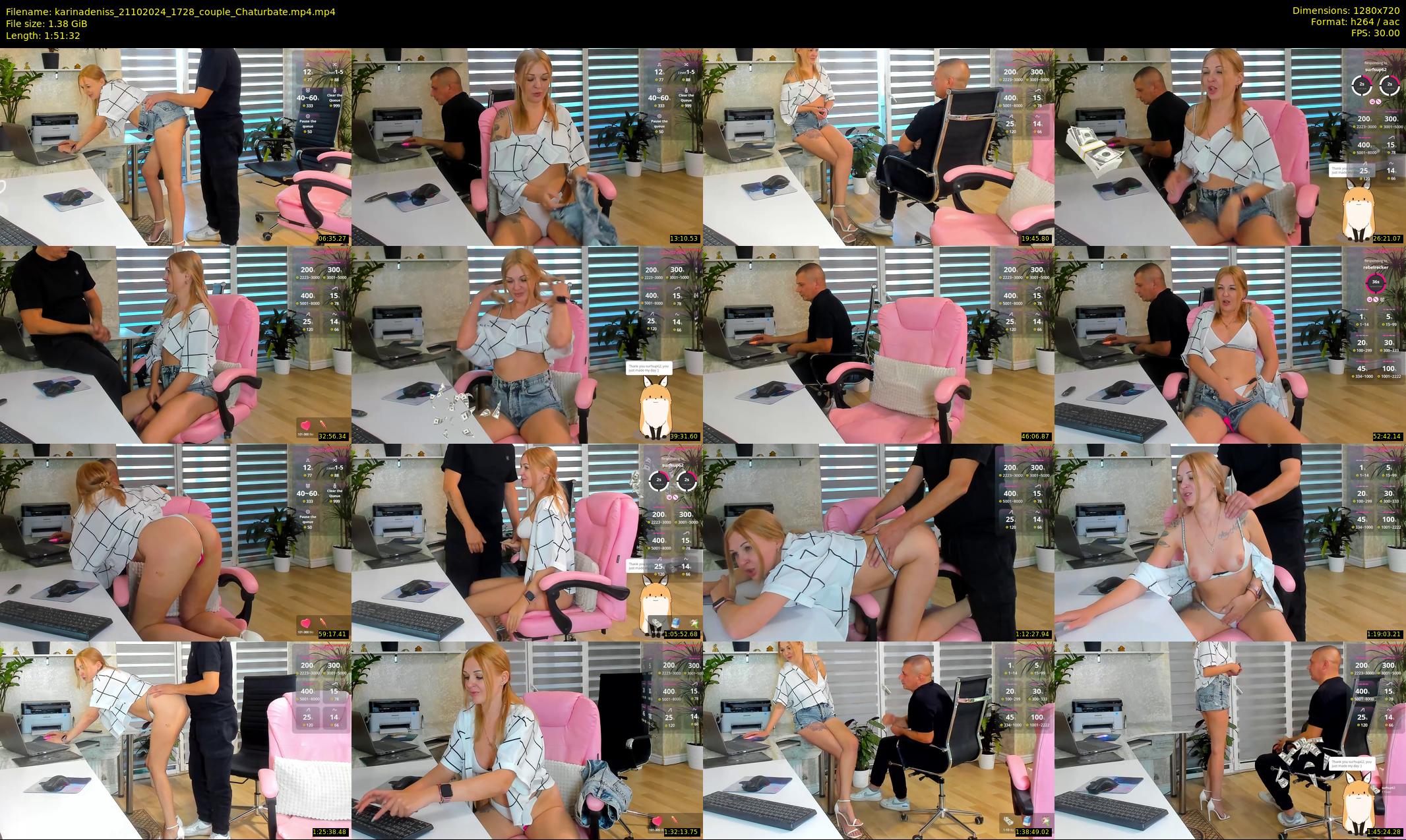 karinadeniss — 112 minute Chaturbate couple cam show recording, 720p, Oct 21, 2024
