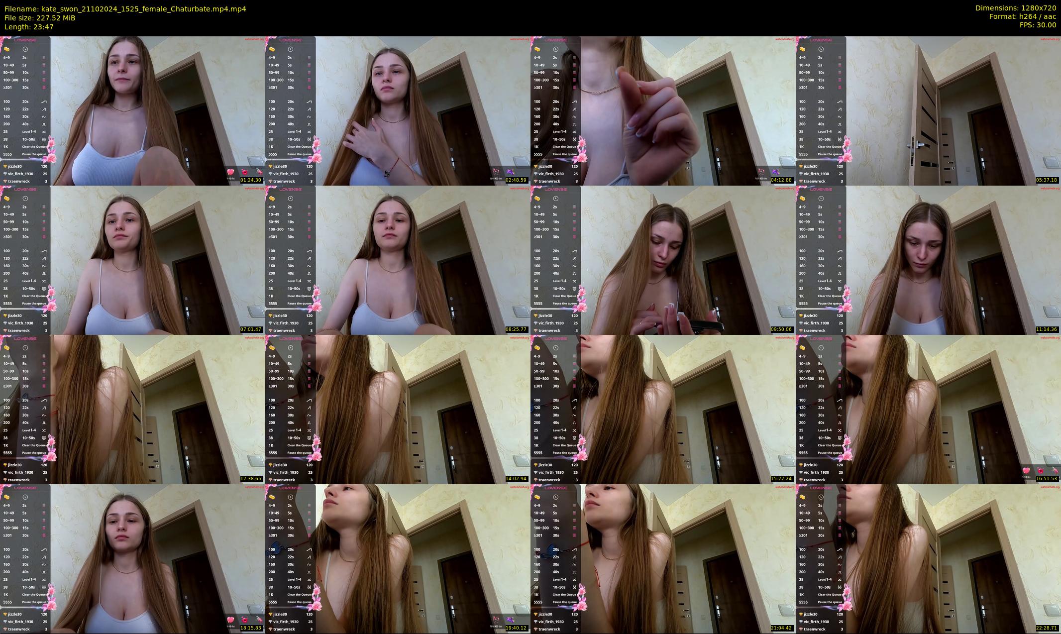 kate_swon — 24 minute Chaturbate female cam show recording, 720p, Oct 21, 2024