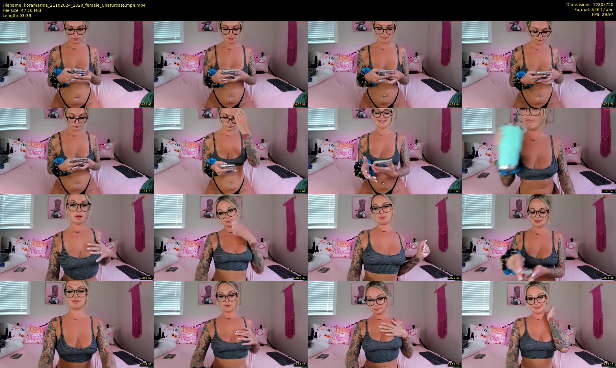 koramarina — 4 minute Chaturbate female cam show recording, 720p, Oct 21, 2024