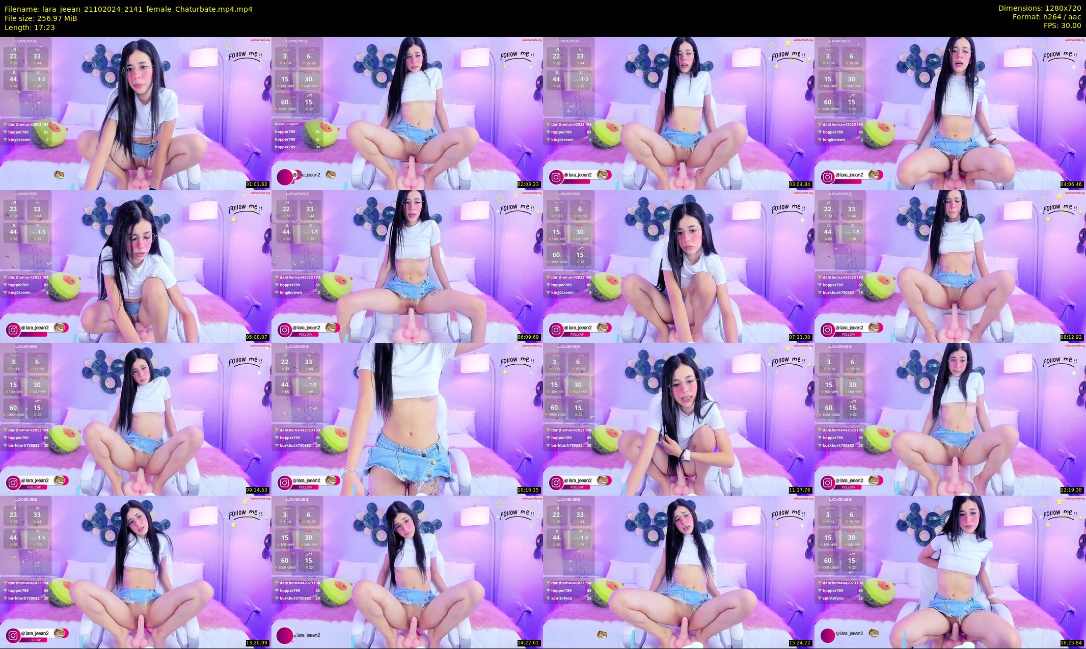 lara_jeean — 18 minute Chaturbate female cam show recording, 720p, Oct 21, 2024