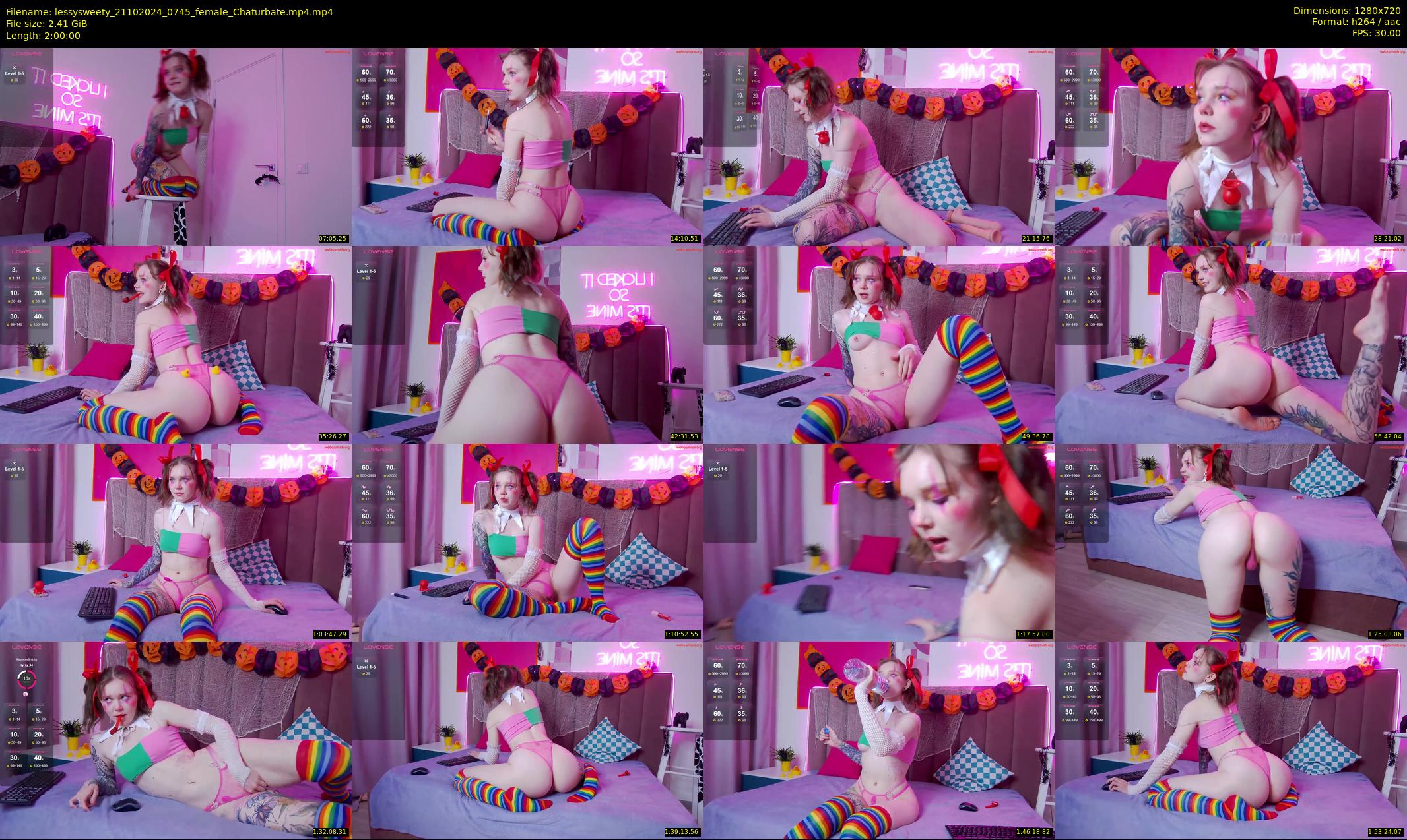 lessysweety — 120 minute Chaturbate female cam show recording, 720p, Oct 21, 2024
