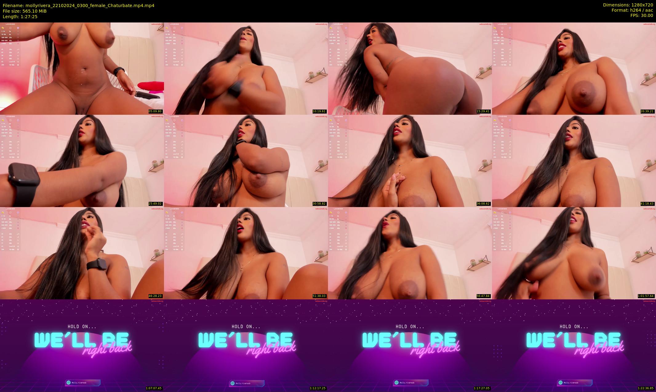 mollyrivera — 88 minute Chaturbate female cam show recording, 720p, Oct 22, 2024