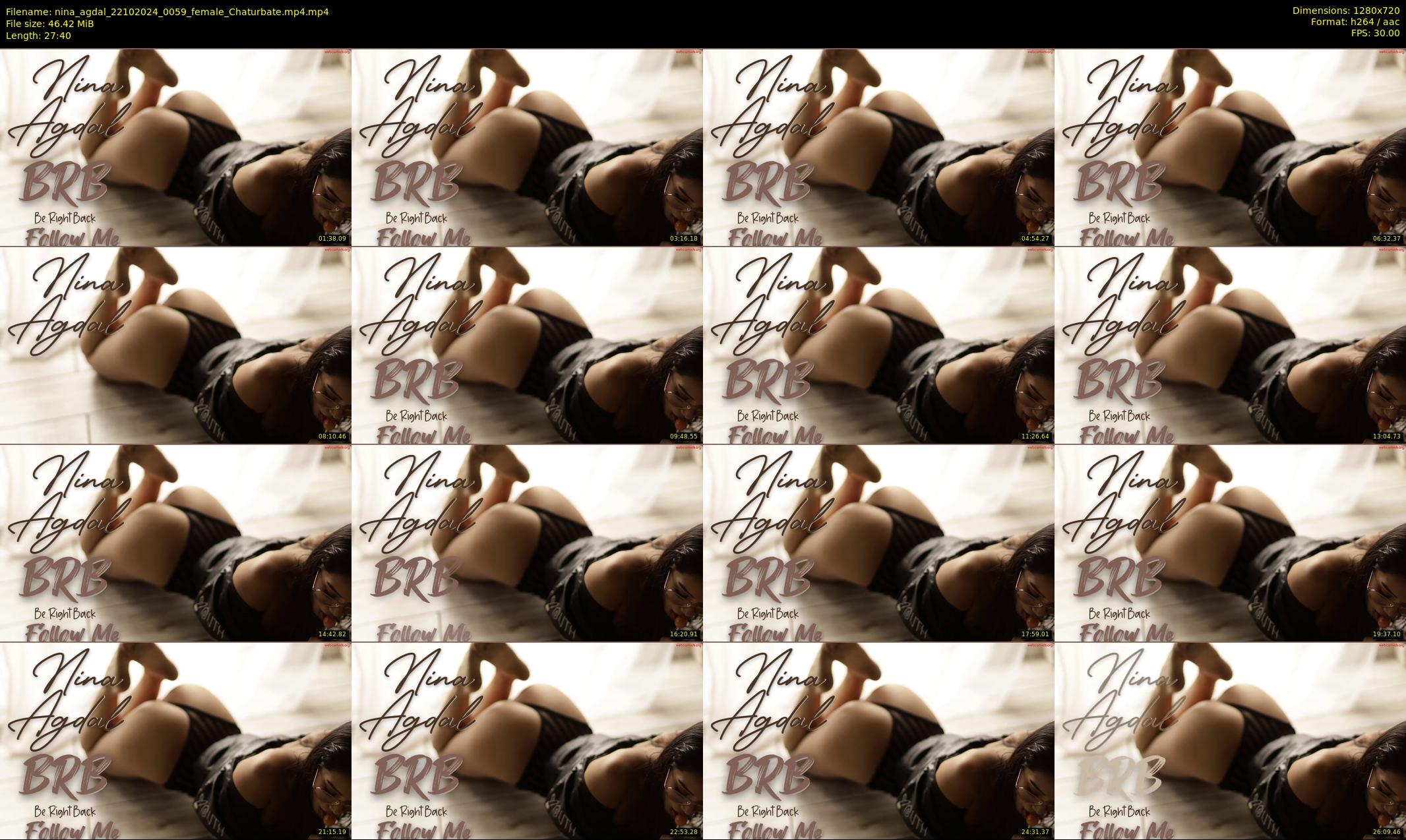 nina_agdal — 28 minute Chaturbate female cam show recording, 720p, Oct 22, 2024