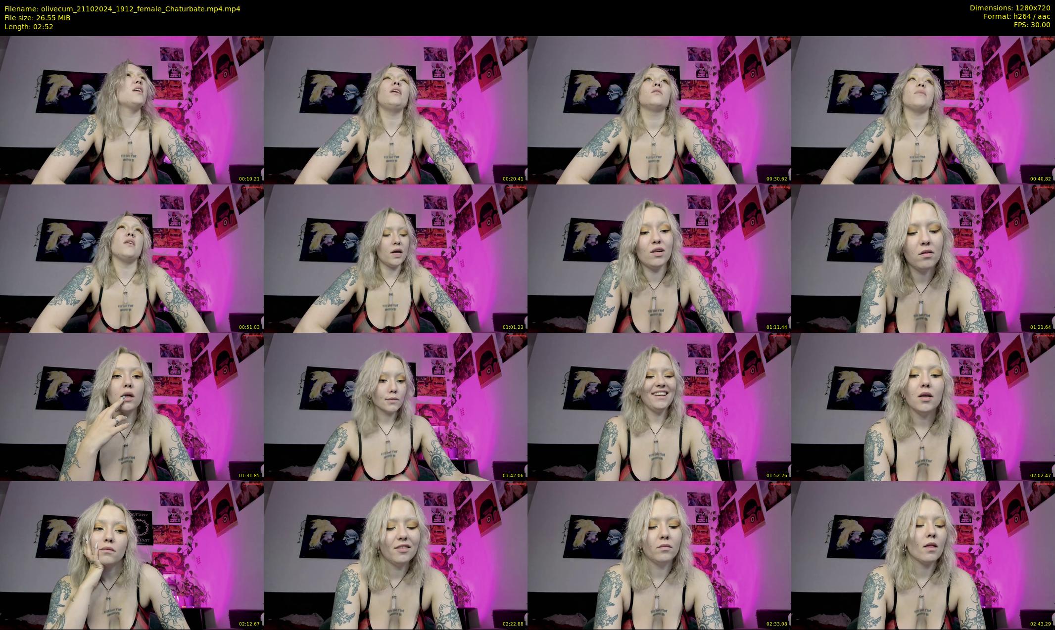 olivecum — 3 minute Chaturbate female cam show recording, 720p, Oct 21, 2024