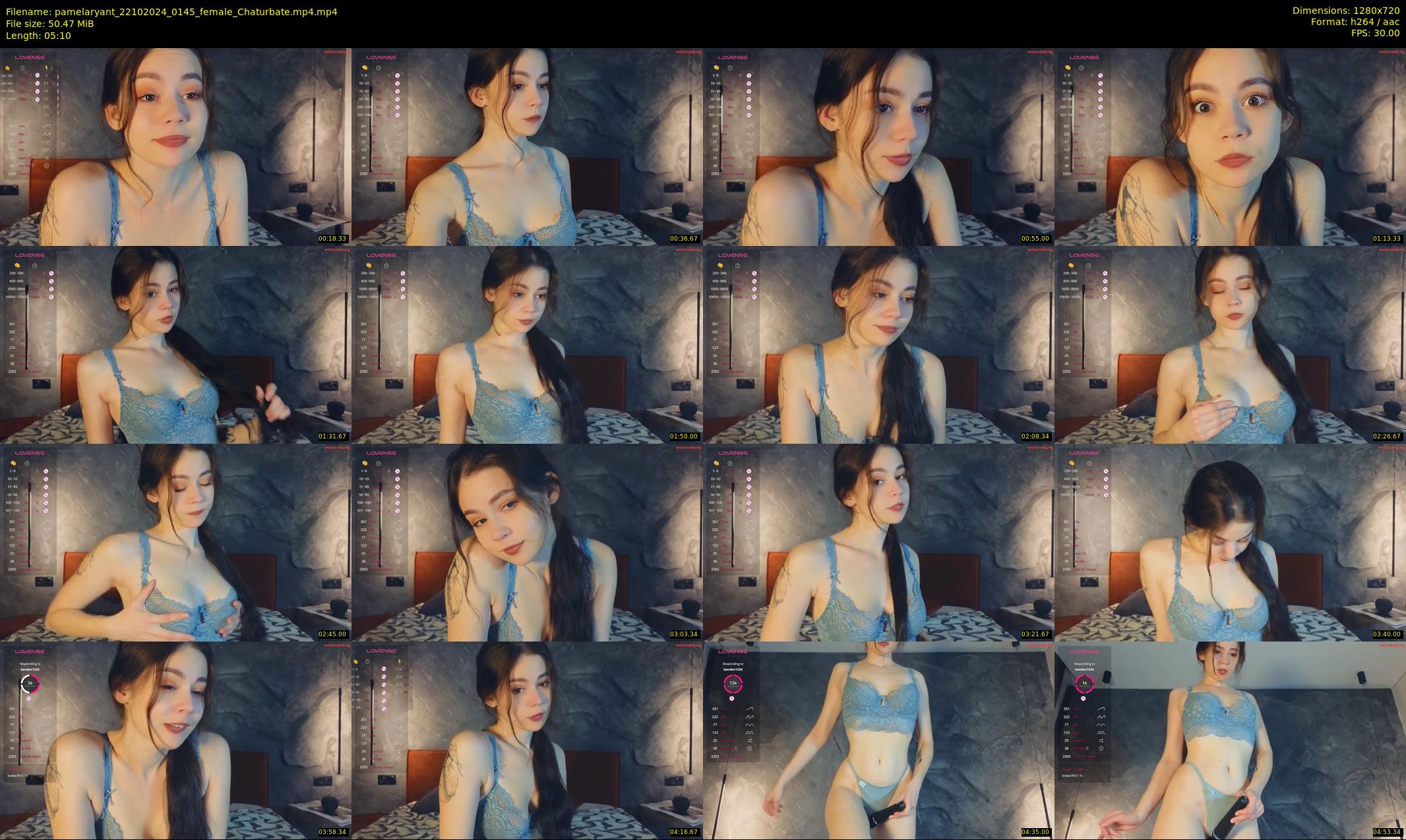 pamelaryant — 6 minute Chaturbate female cam show recording, 720p, Oct 22, 2024