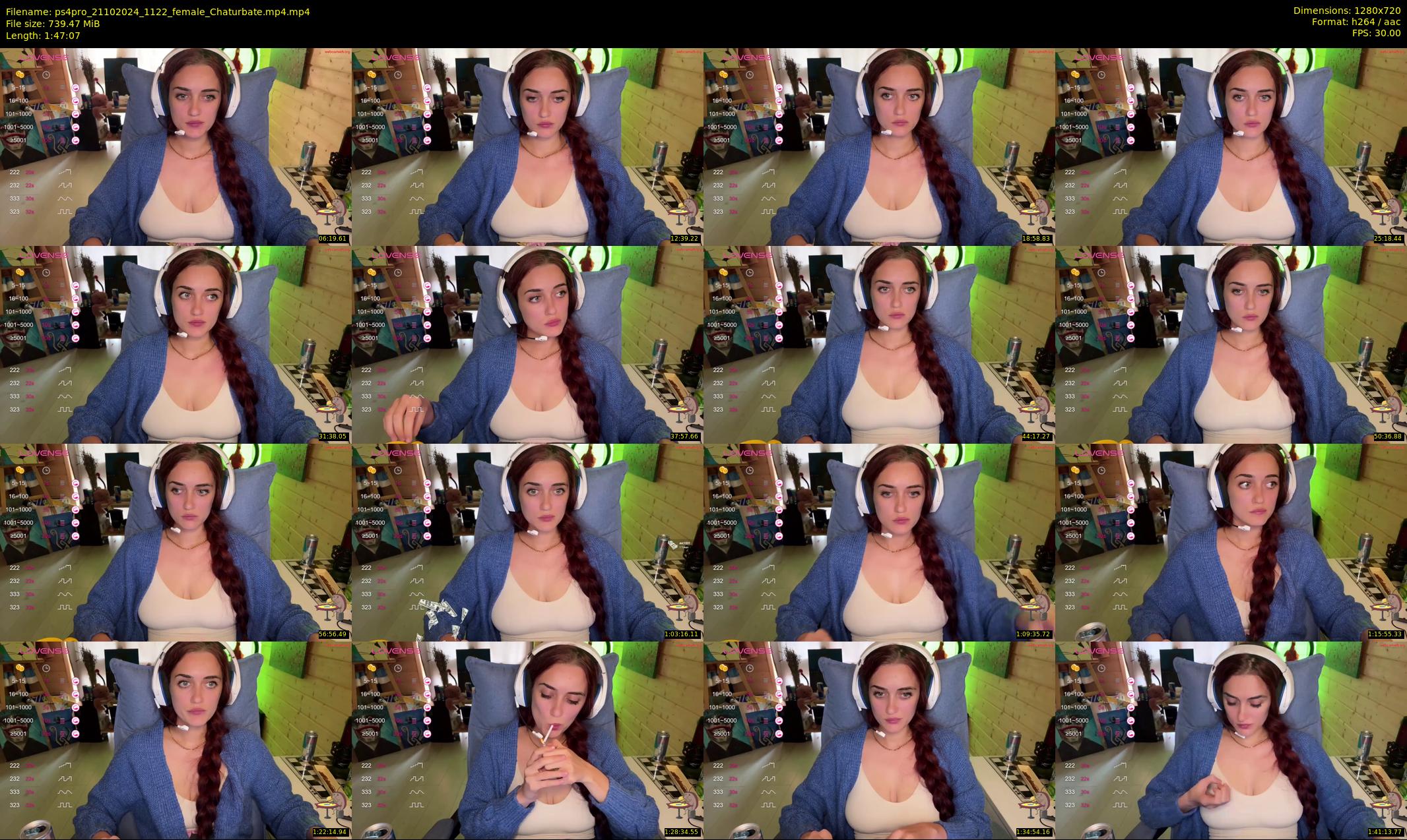 ps4pro — 108 minute Chaturbate female cam show recording, 720p, Oct 21, 2024