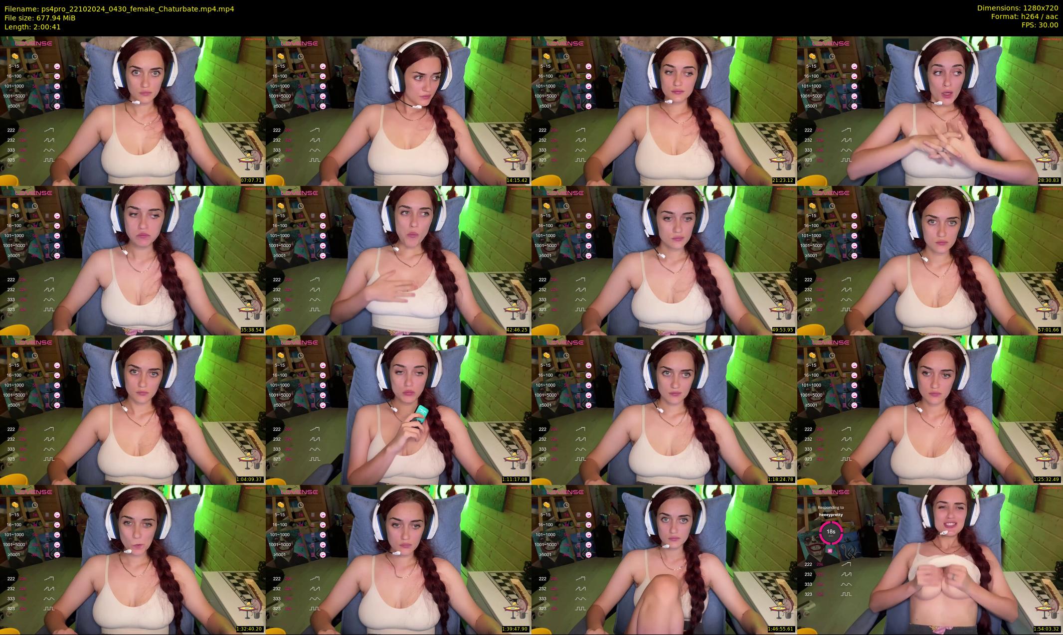 ps4pro — 121 minute Chaturbate female cam show recording, 720p, Oct 22, 2024