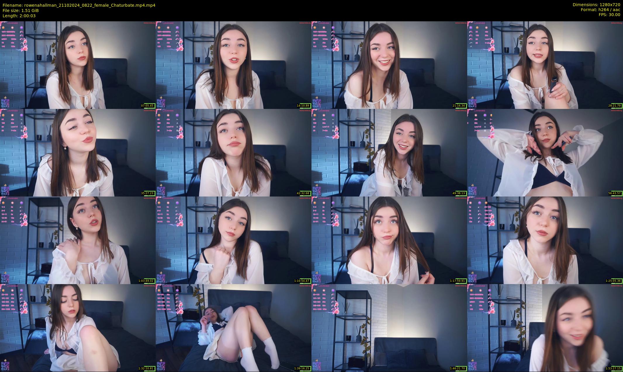 rowenahallman — 121 minute Chaturbate female cam show recording, 720p, Oct 21, 2024