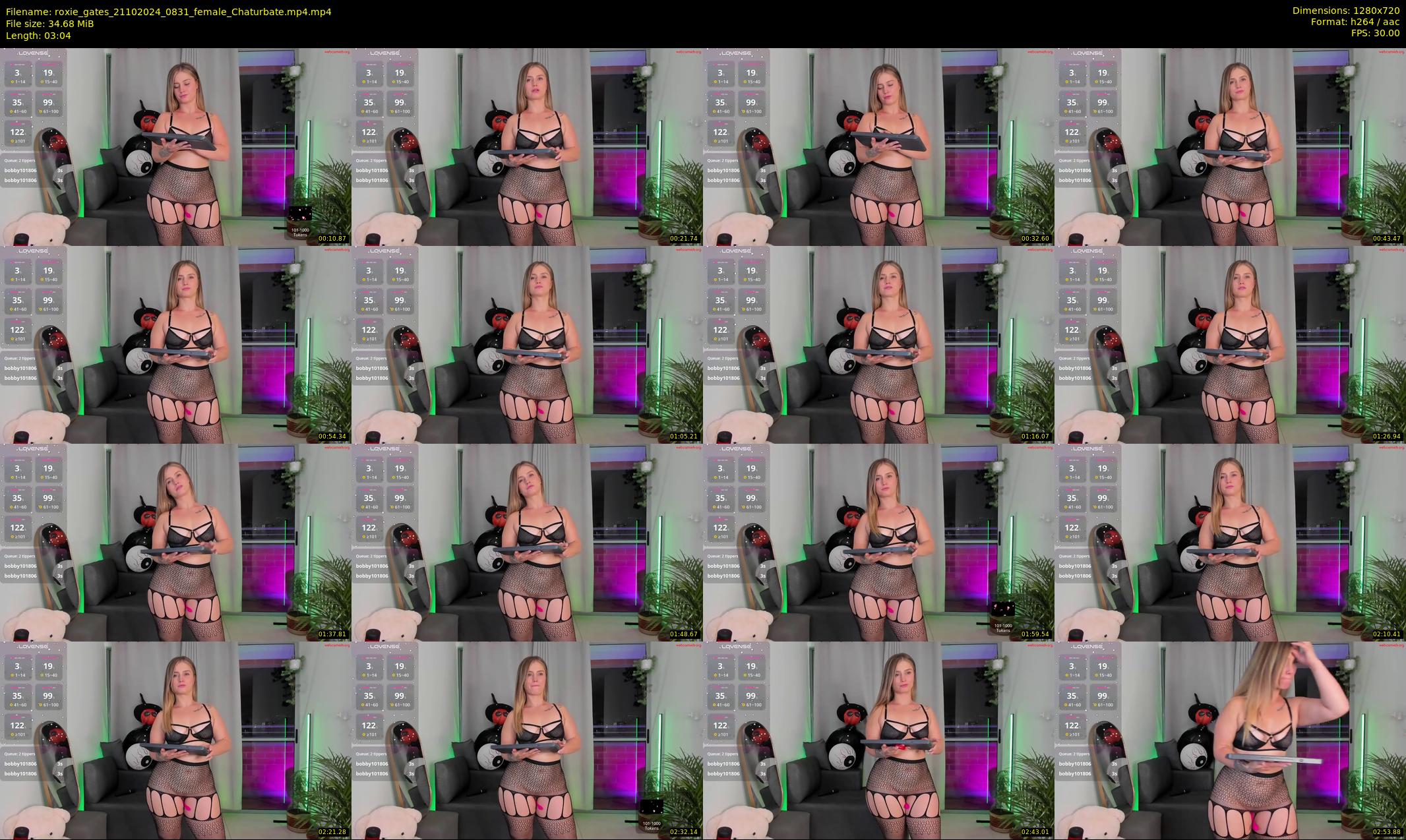 roxie_gates — 4 minute Chaturbate female cam show recording, 720p, Oct 21, 2024
