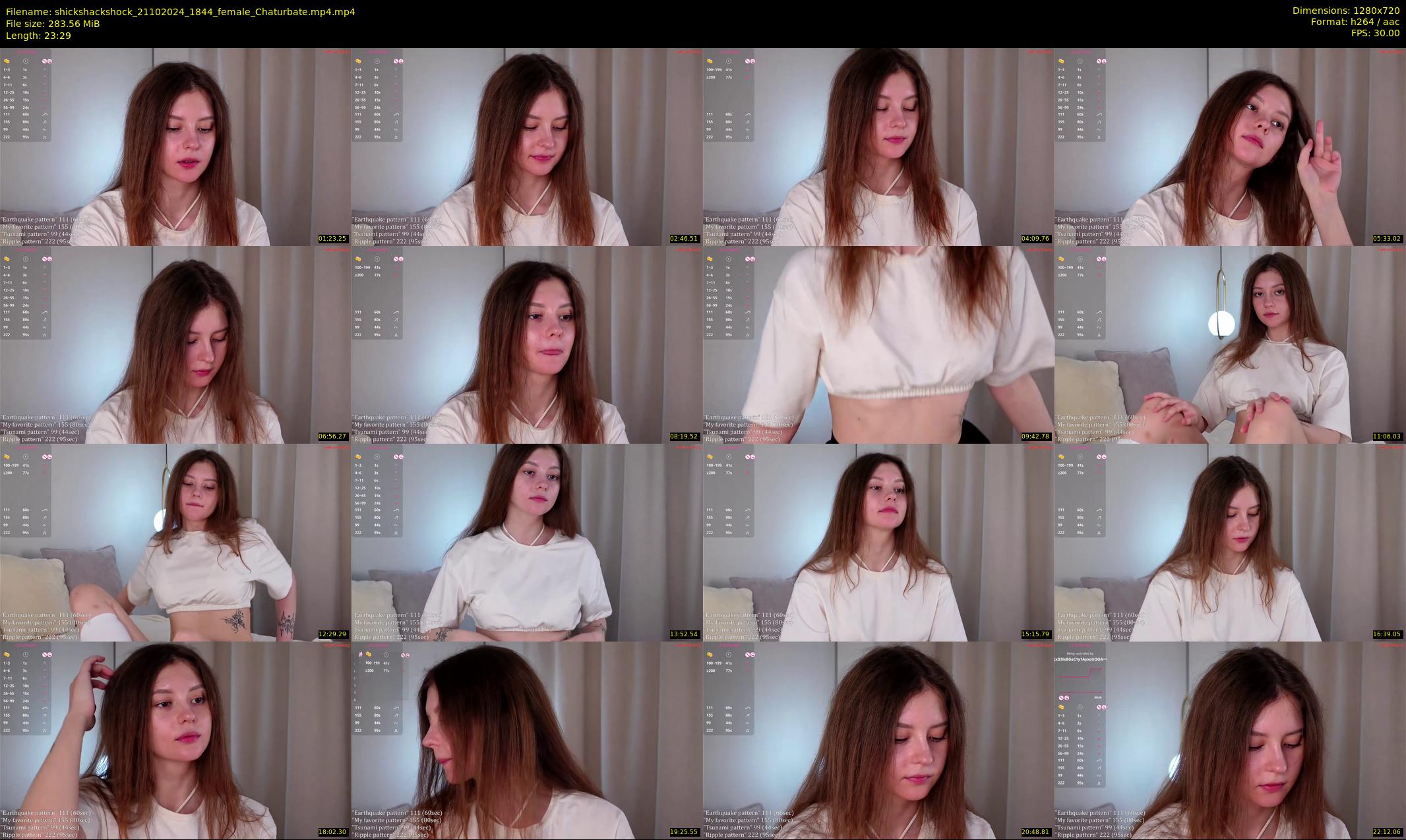 shickshackshock — 24 minute Chaturbate female cam show recording, 720p, Oct 21, 2024