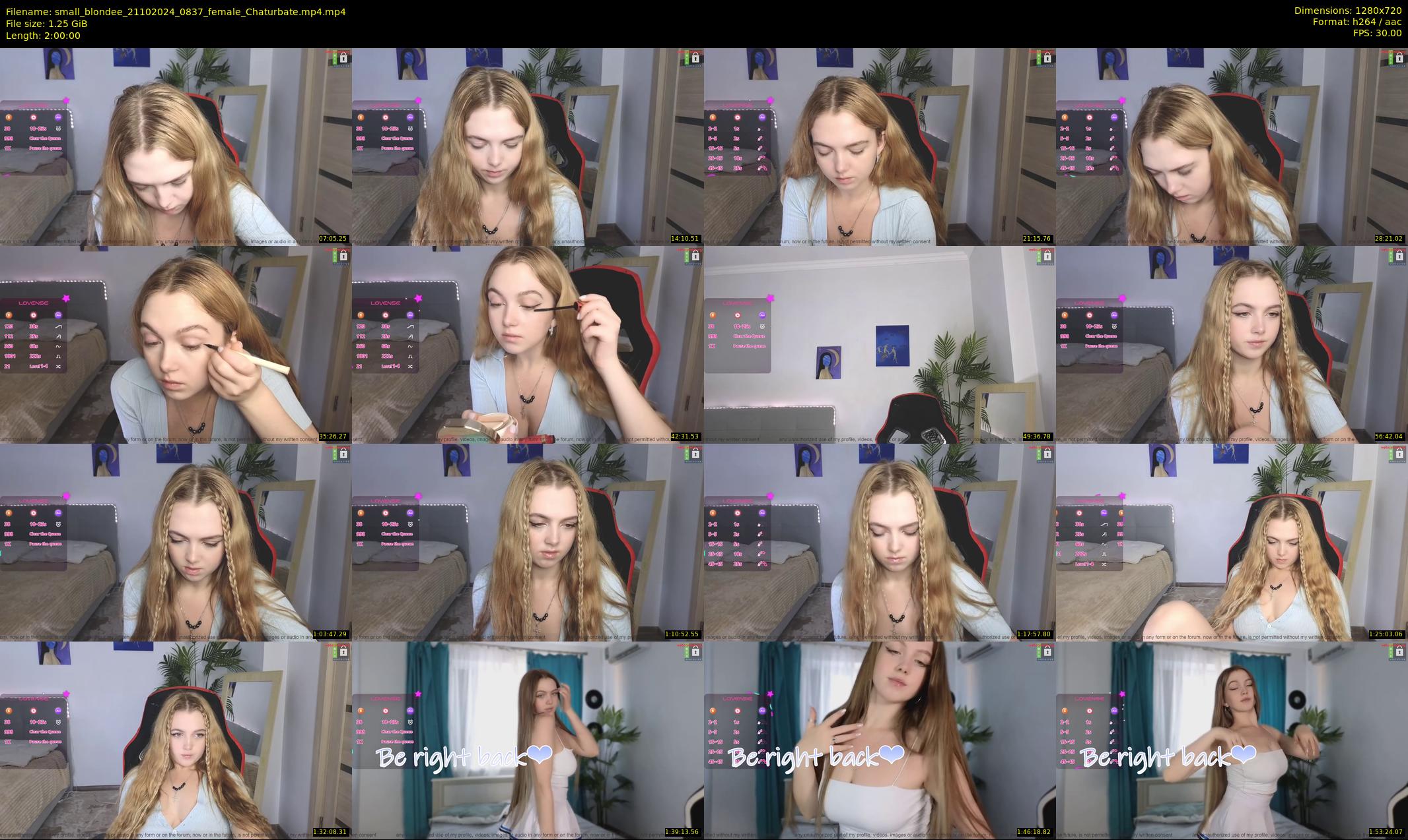 small_blondee — 120 minute Chaturbate female cam show recording, 720p, Oct 21, 2024