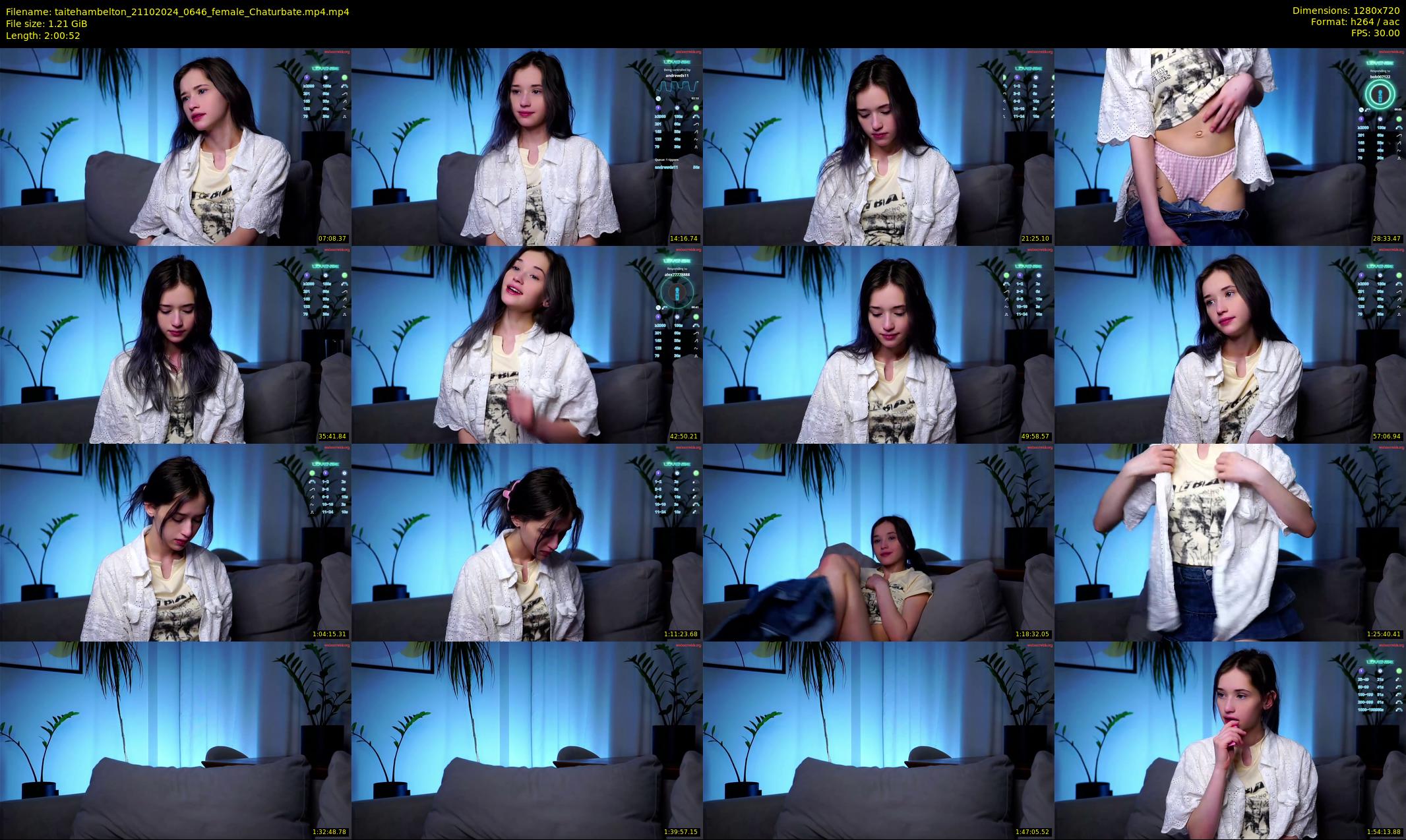taitehambelton — 121 minute Chaturbate female cam show recording, 720p, Oct 21, 2024