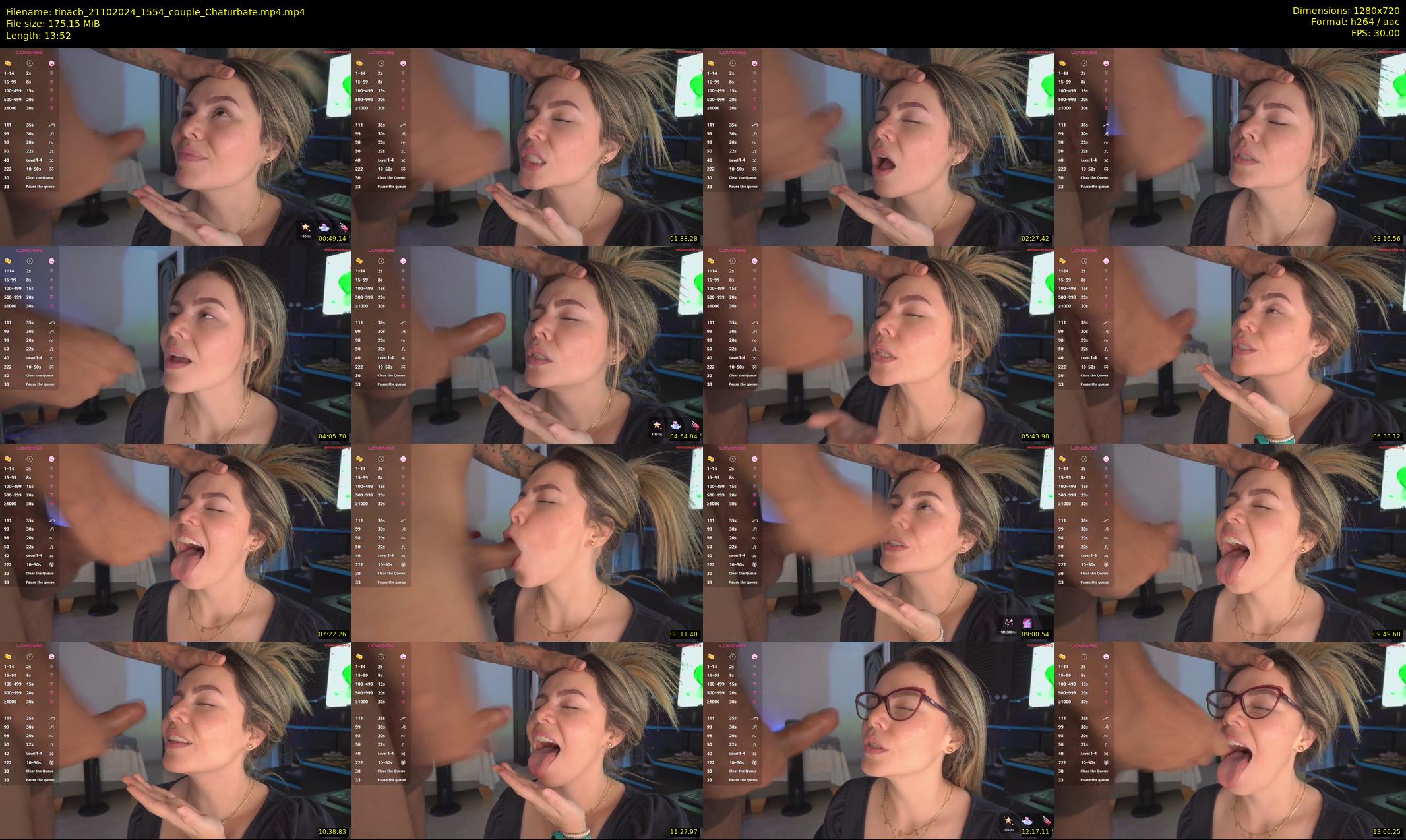 tinacb — 14 minute Chaturbate female cam show recording, 720p, Oct 21, 2024