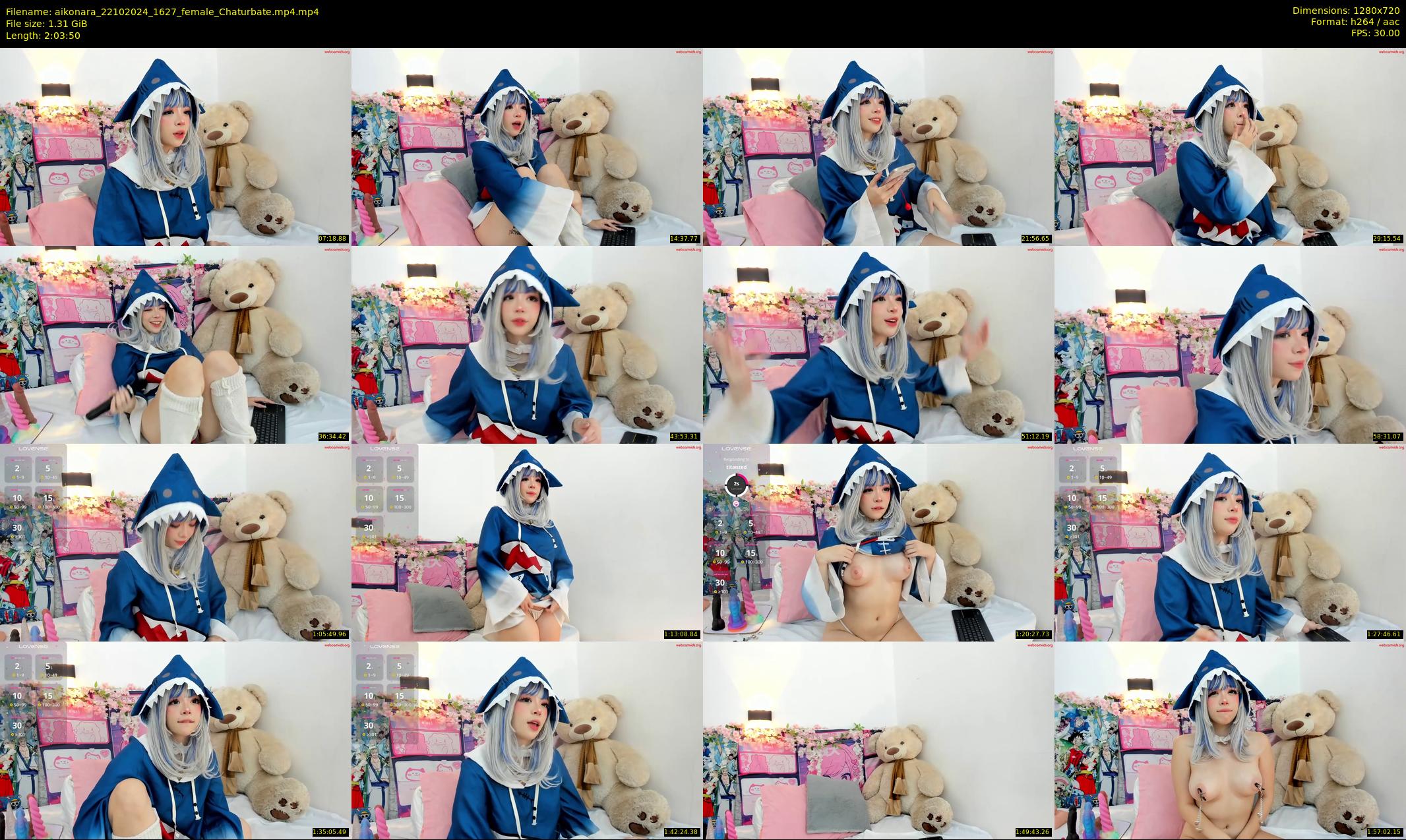 aikonara — 124 minute Chaturbate female cam show recording, 720p, Oct 22, 2024