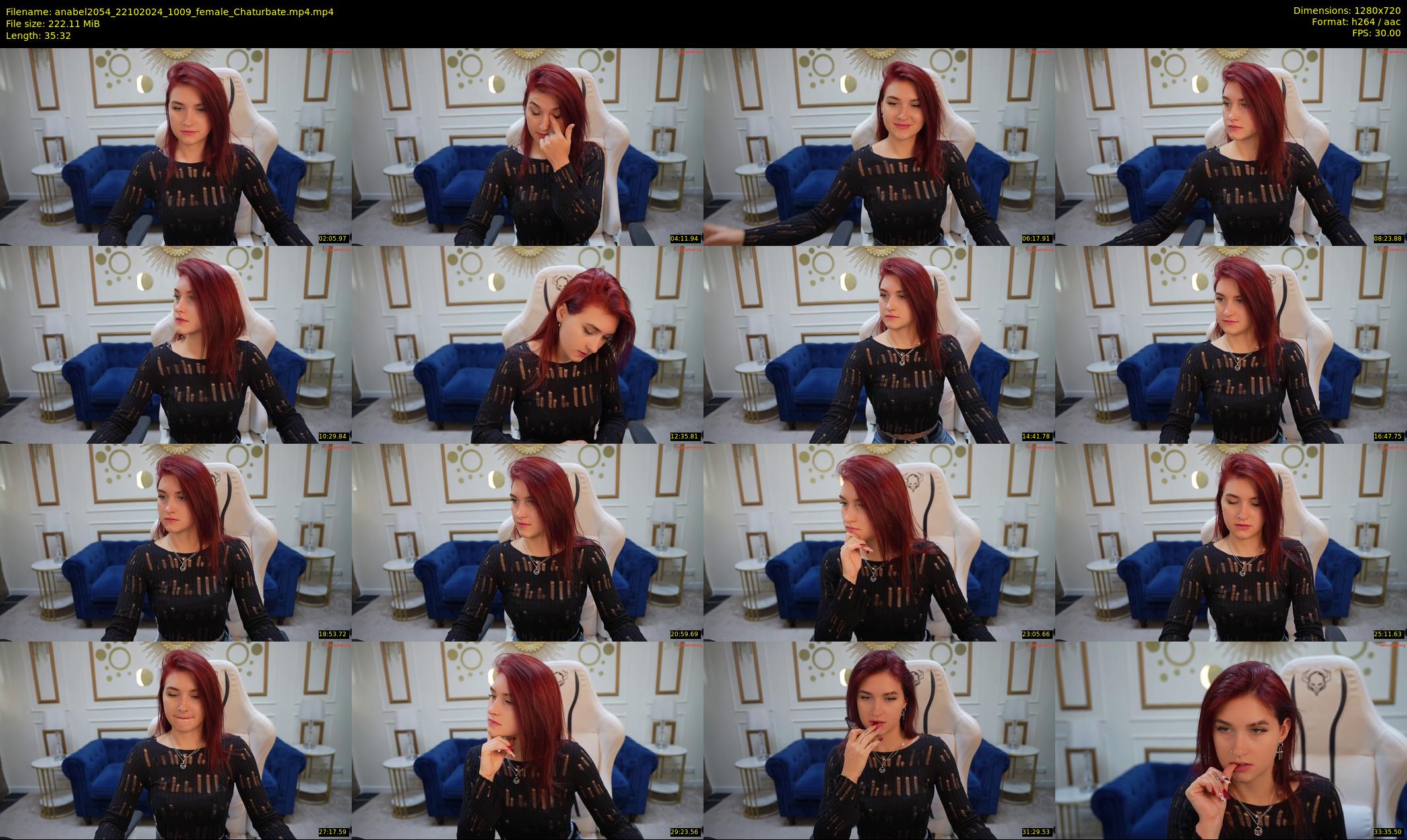 anabel2054 — 36 minute Chaturbate female cam show recording, 720p, Oct 22, 2024