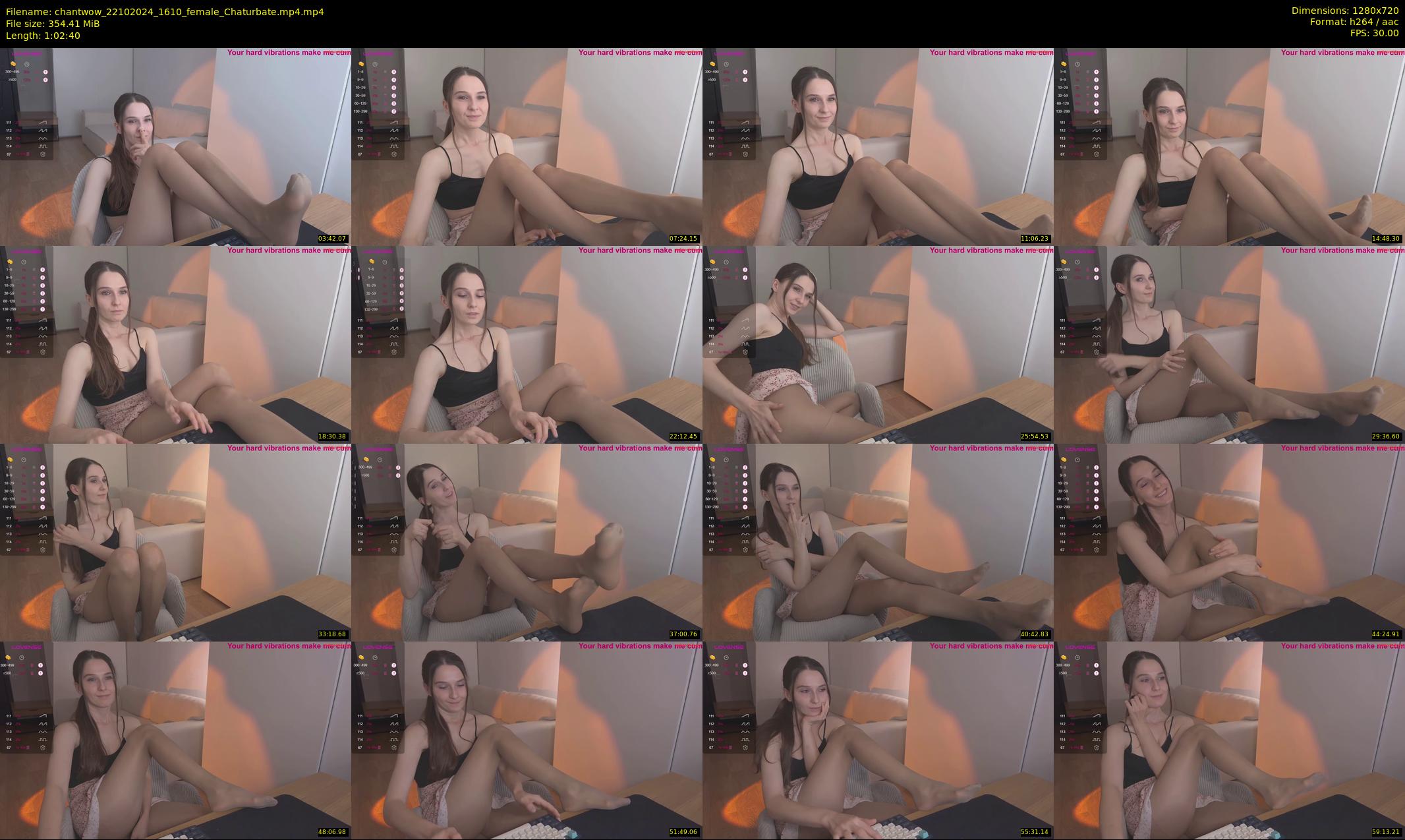 chantwow — 63 minute Chaturbate female cam show recording, 720p, Oct 22, 2024