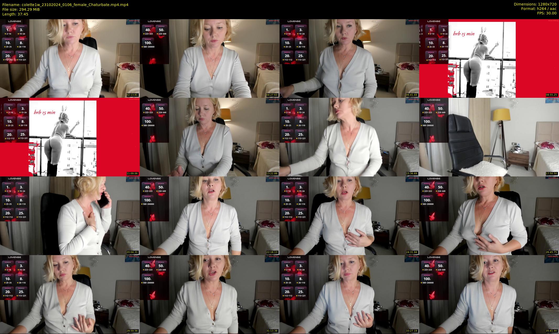 colette1w — 38 minute Chaturbate female cam show recording, 720p, Oct 23, 2024
