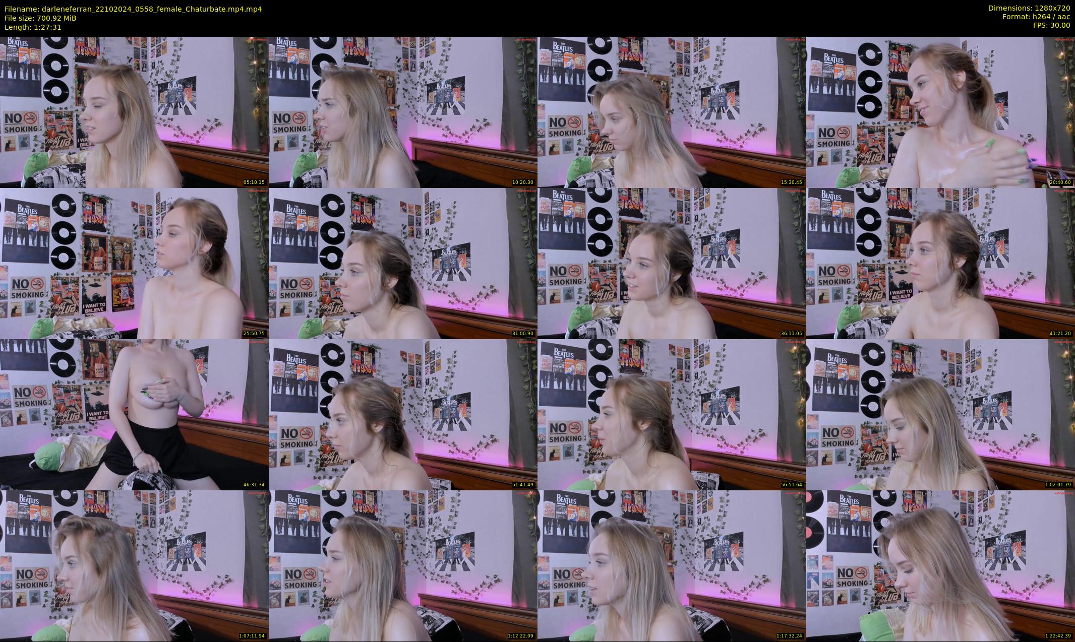 darleneferran — 88 minute Chaturbate female cam show recording, 720p, Oct 22, 2024