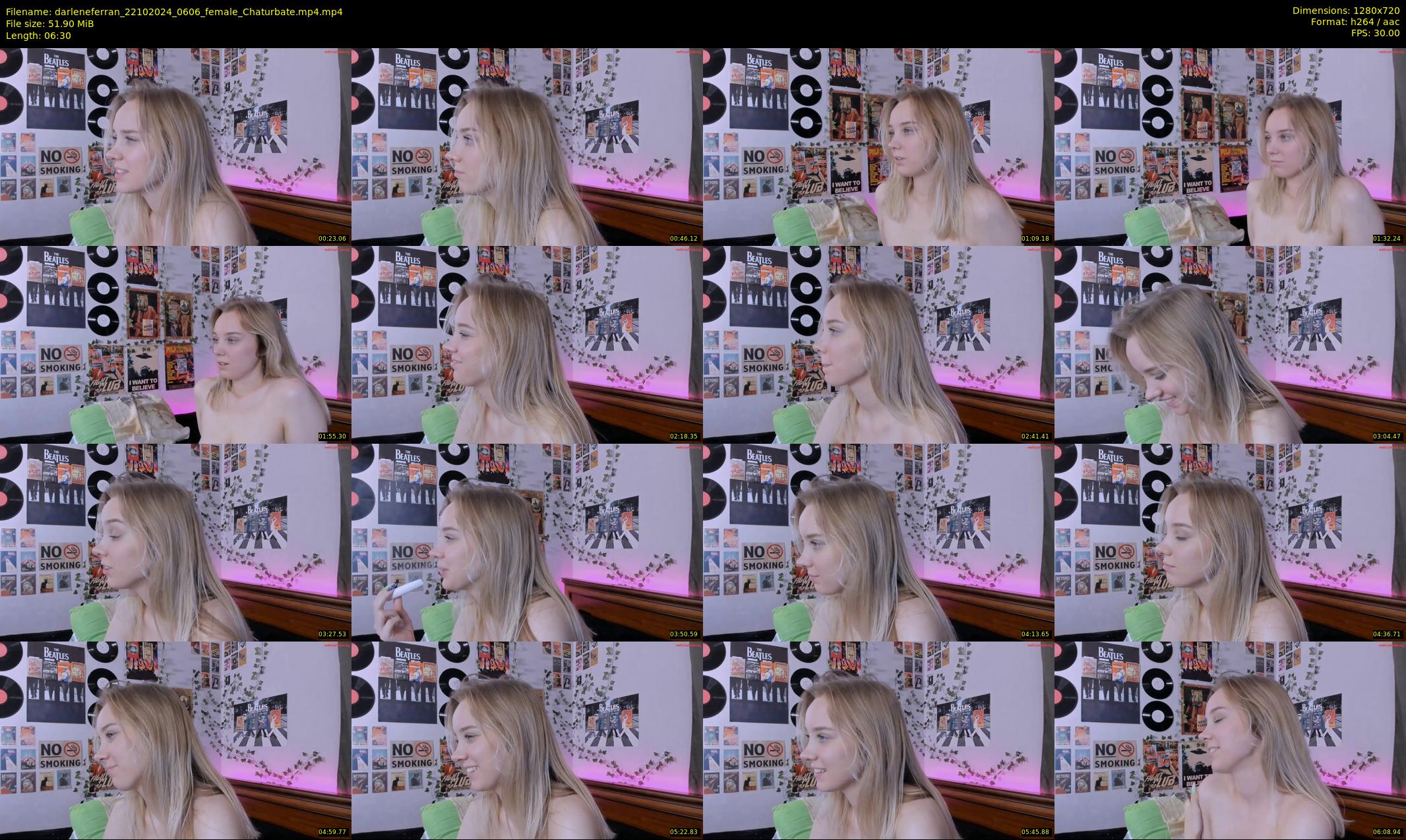 darleneferran — 7 minute Chaturbate female cam show recording, 720p, Oct 22, 2024