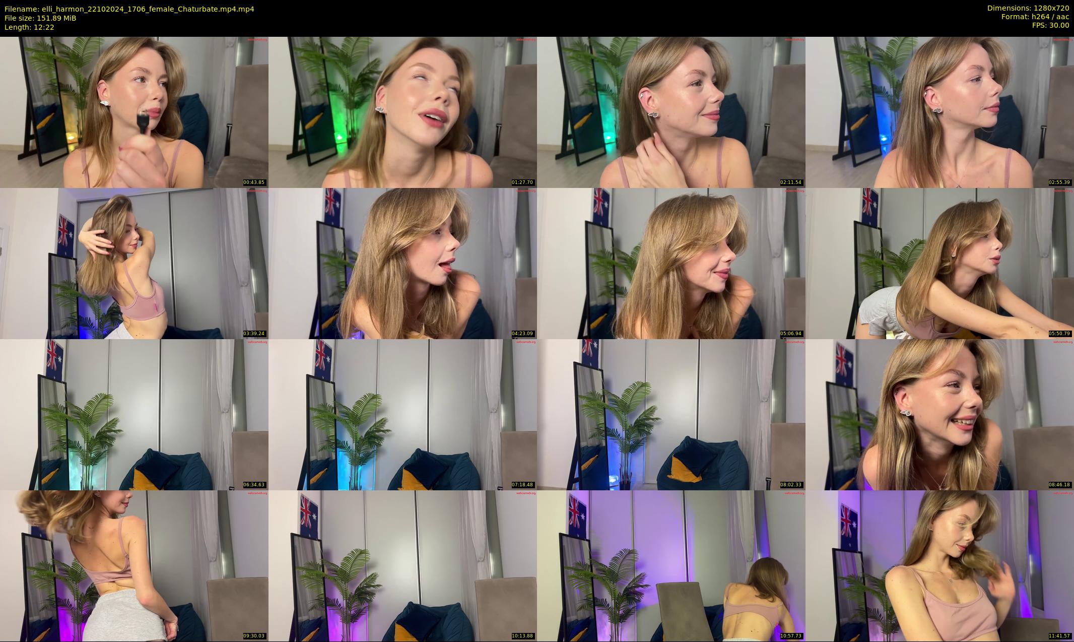elli_harmon — 13 minute Chaturbate female cam show recording, 720p, Oct 22, 2024