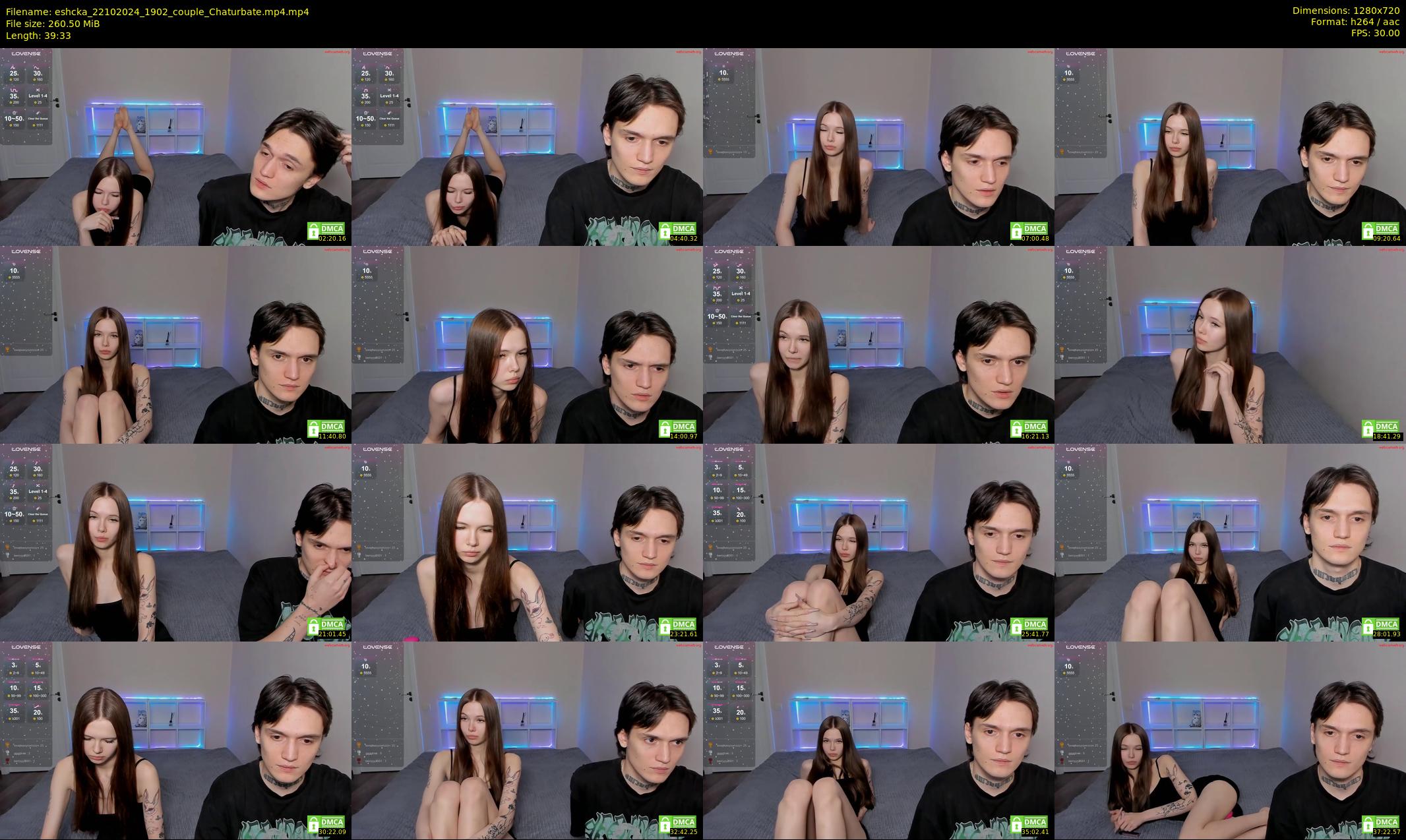 eshcka — 40 minute Chaturbate couple cam show recording, 720p, Oct 22, 2024