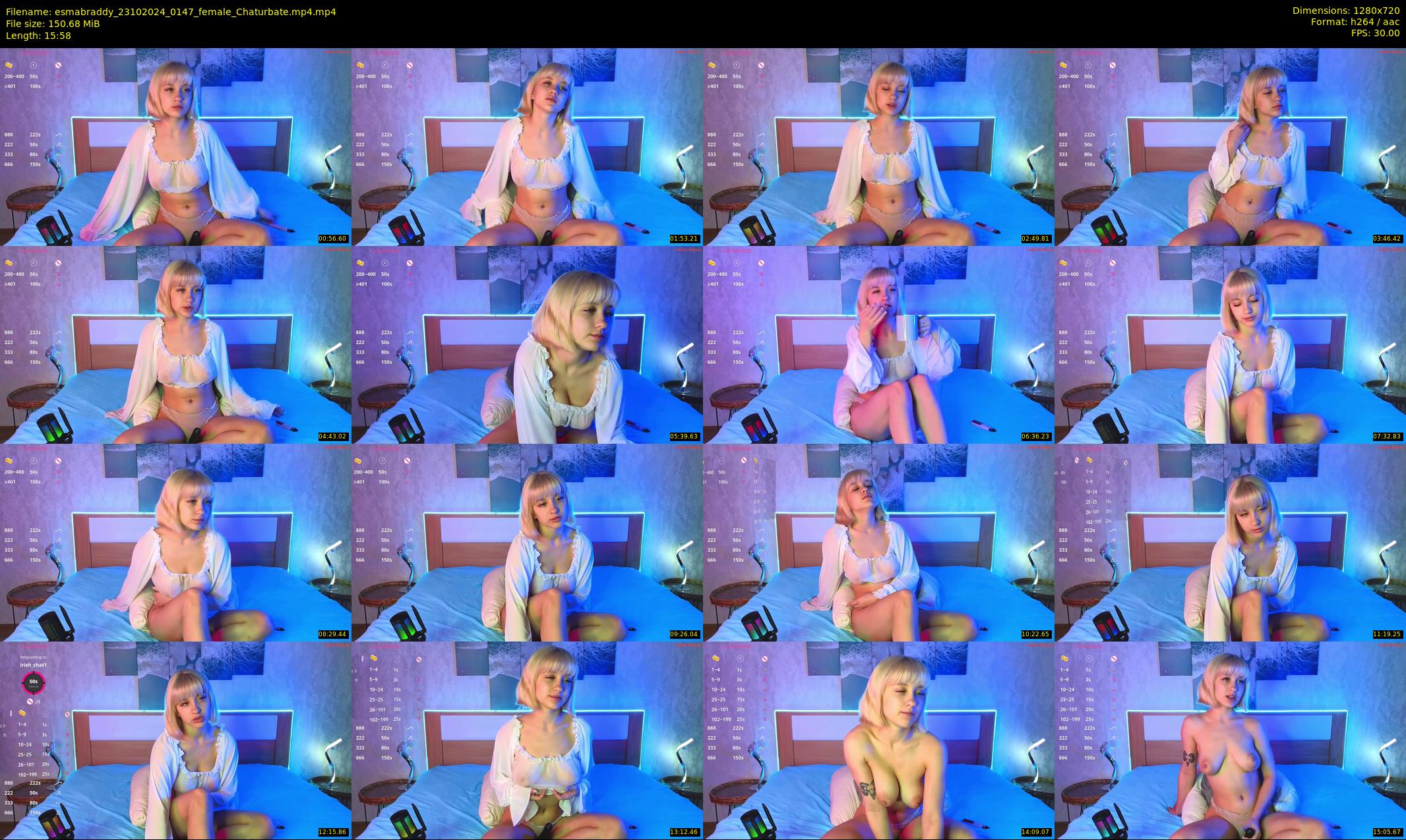 esmabraddy — 16 minute Chaturbate female cam show recording, 720p, Oct 23, 2024