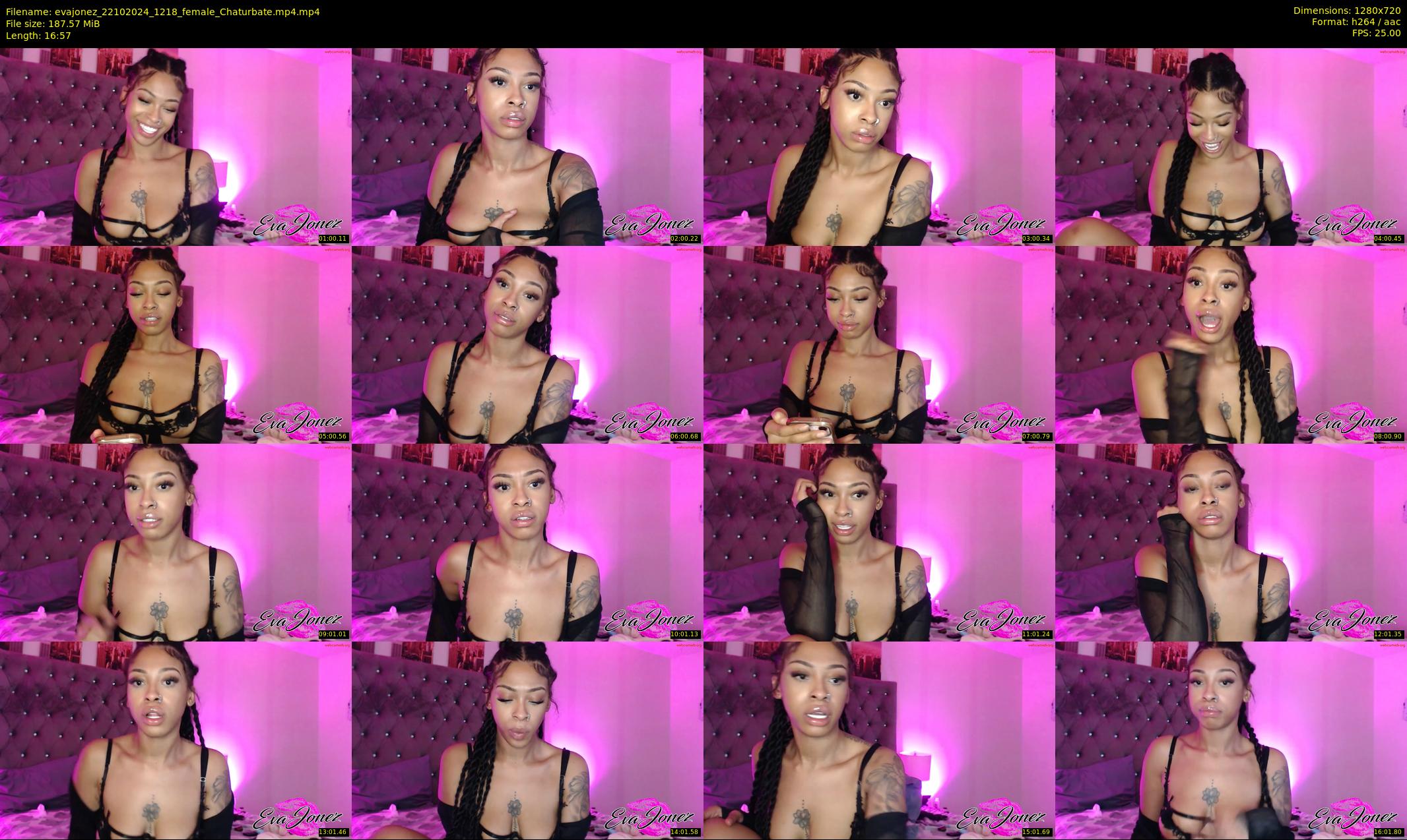 evajonez — 17 minute Chaturbate female cam show recording, 720p, Oct 22, 2024