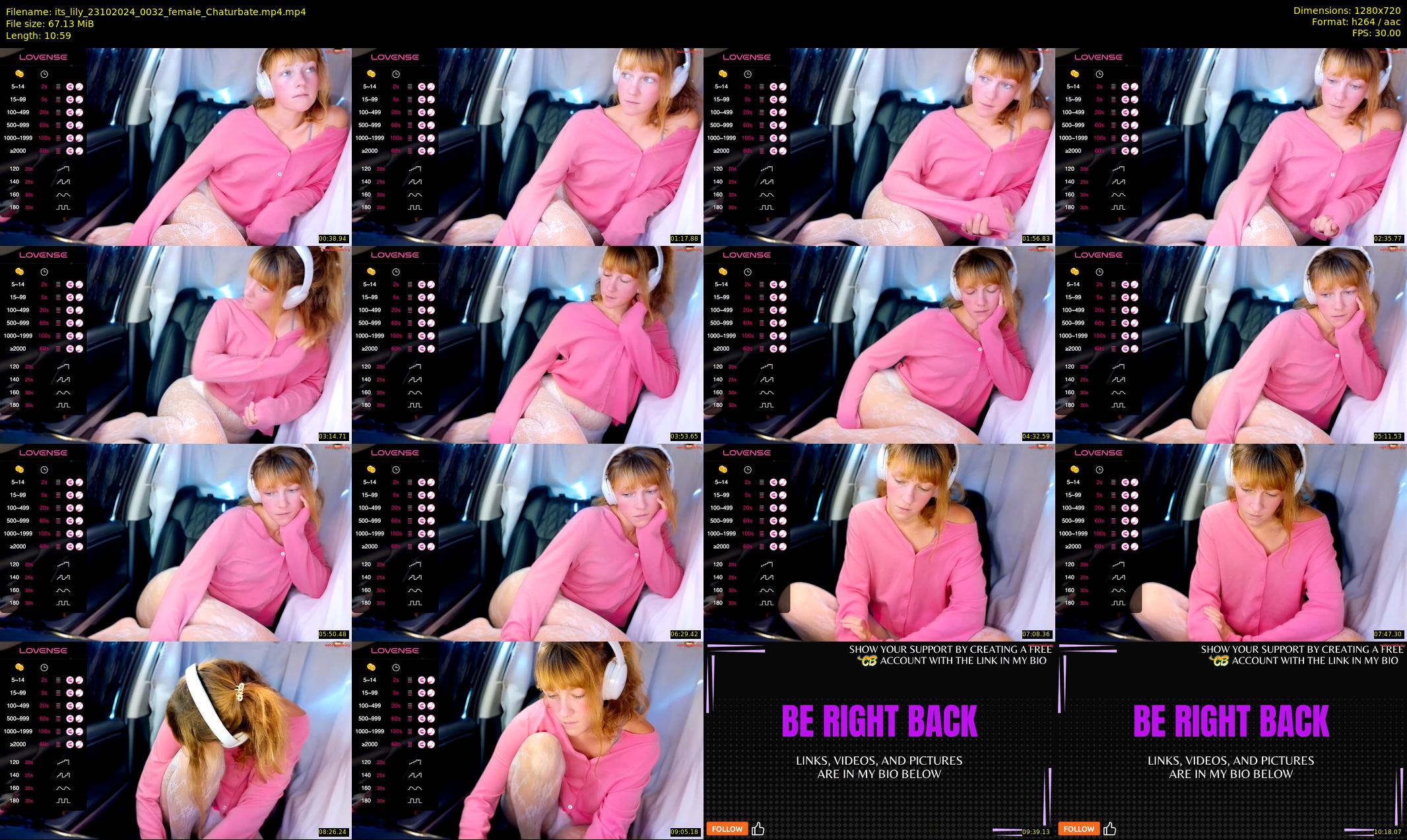 its_lily — 11 minute Chaturbate female cam show recording, 720p, Oct 23, 2024