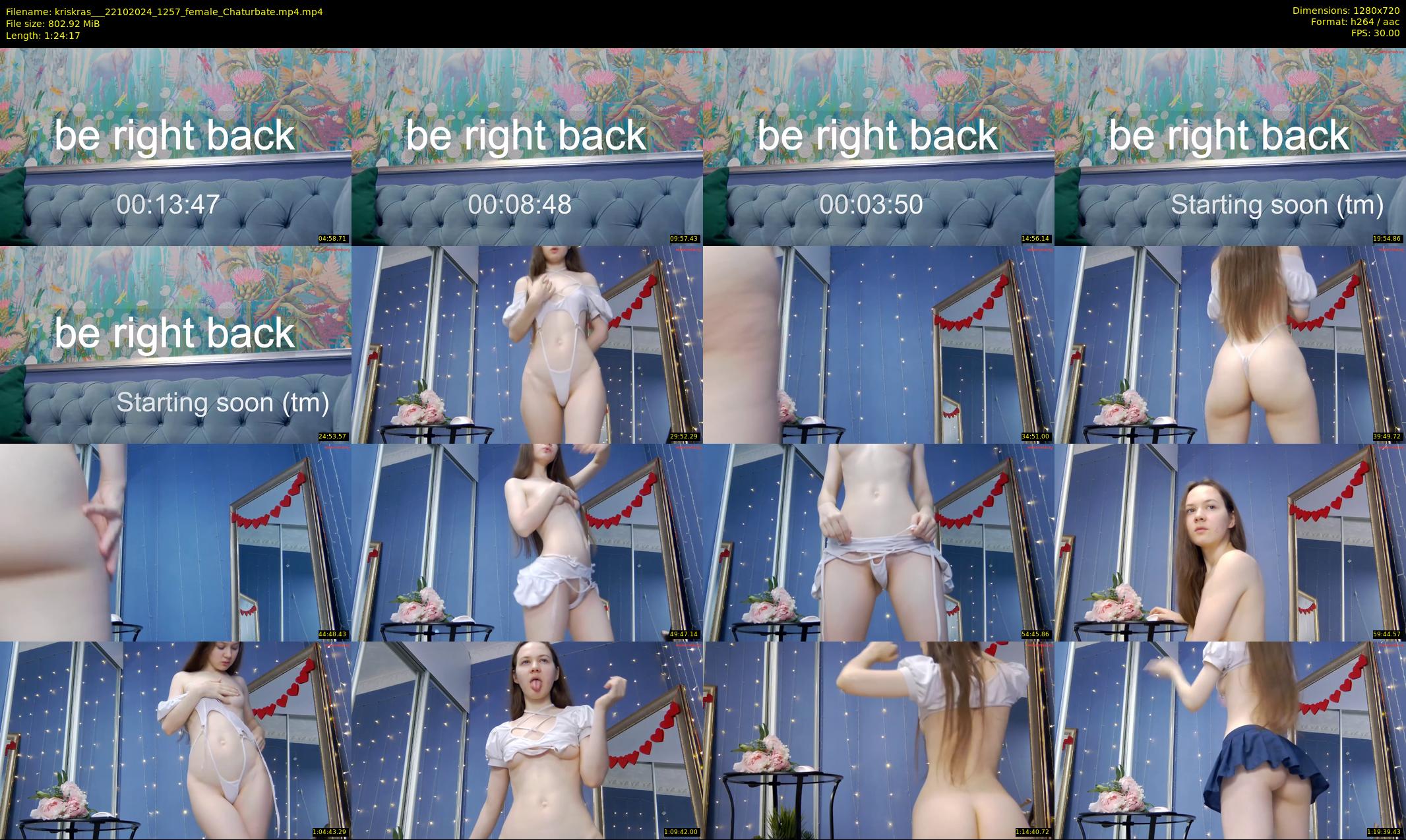 kriskras__ — 85 minute Chaturbate female cam show recording, 720p, Oct 22, 2024