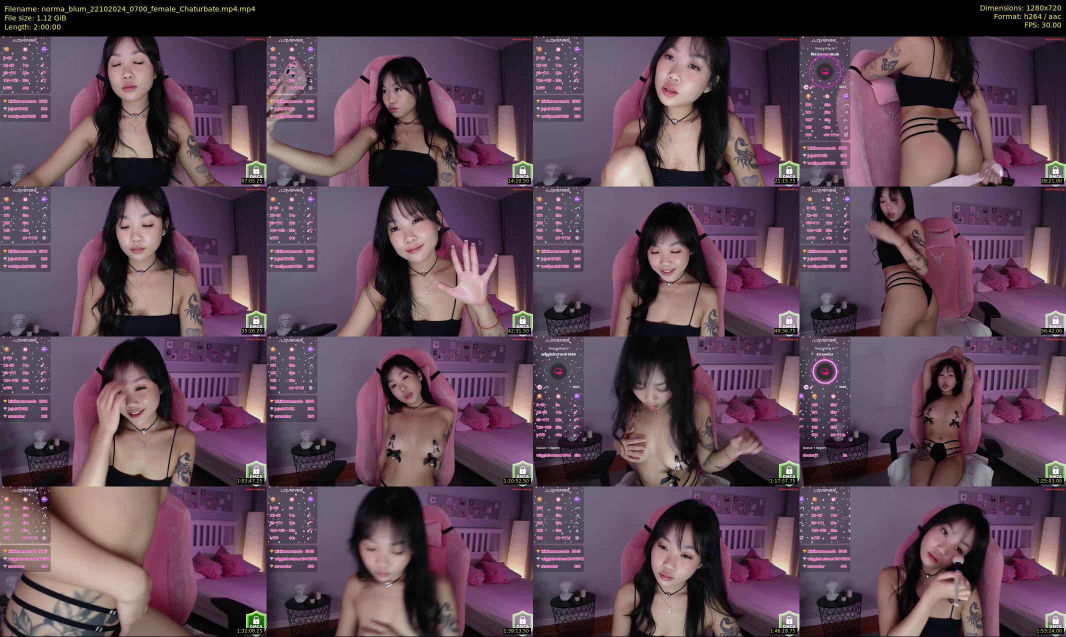 norma_blum — 120 minute Chaturbate female cam show recording, 720p, Oct 22, 2024