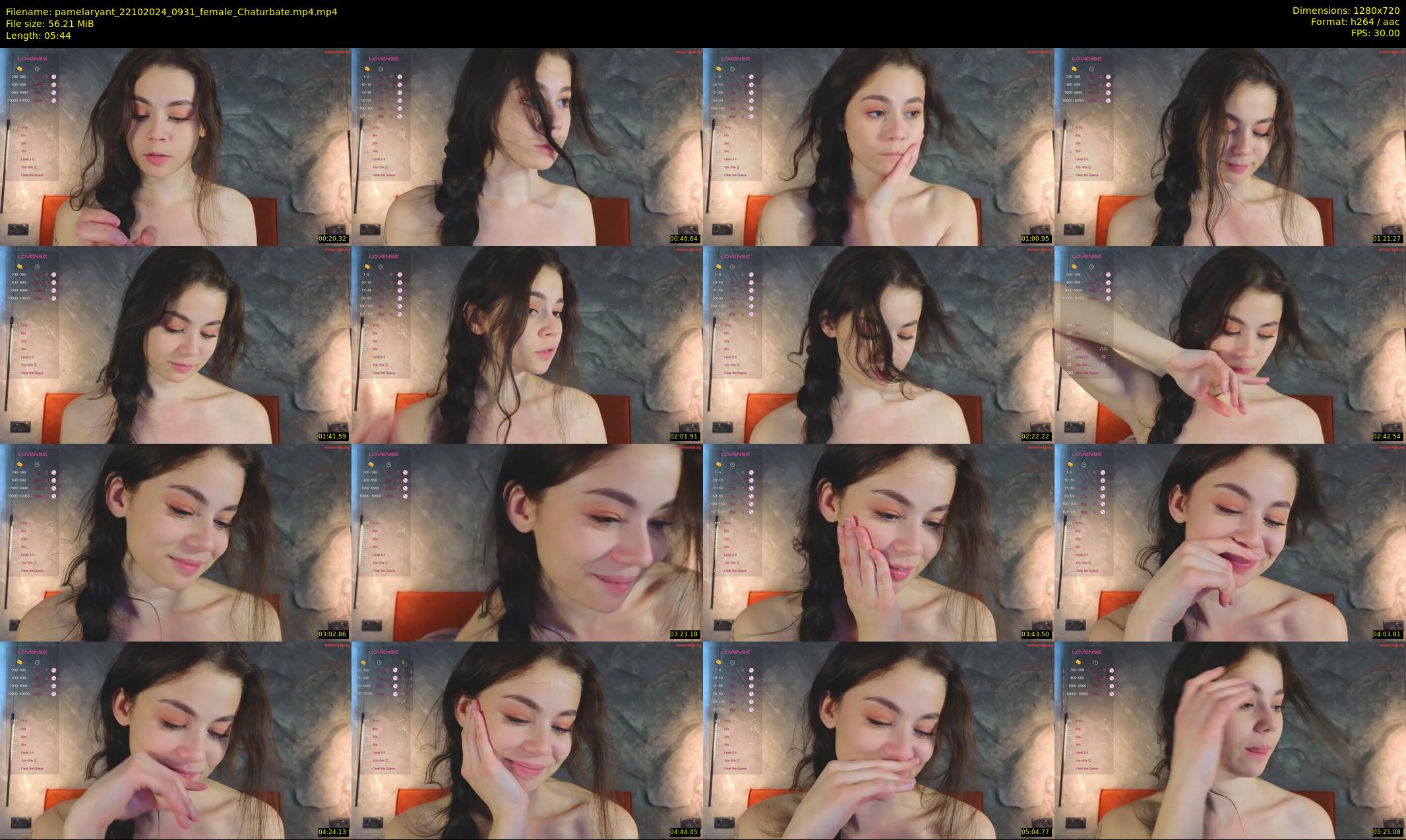 pamelaryant — 6 minute Chaturbate female cam show recording, 720p, Oct 22, 2024