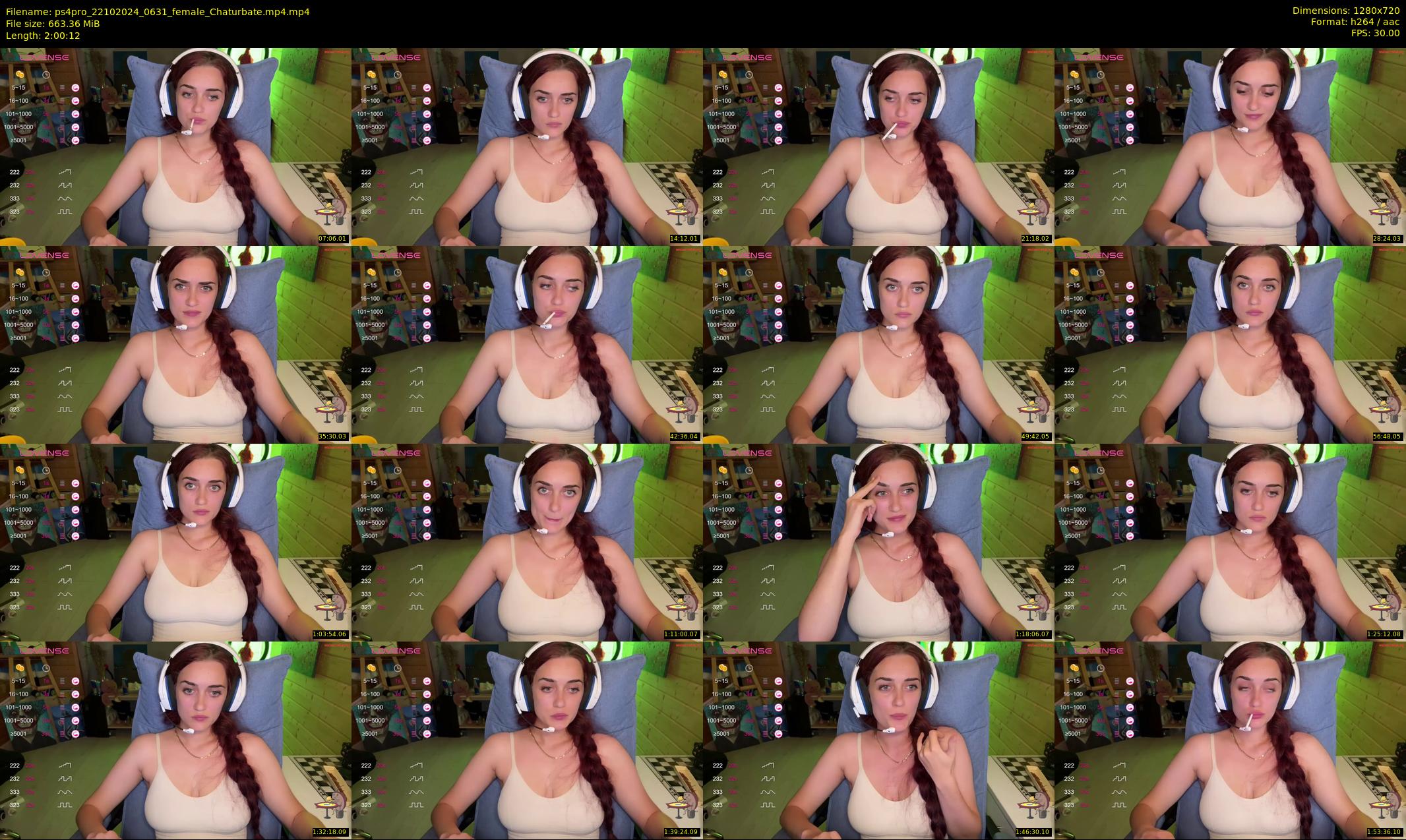 ps4pro — 121 minute Chaturbate female cam show recording, 720p, Oct 22, 2024
