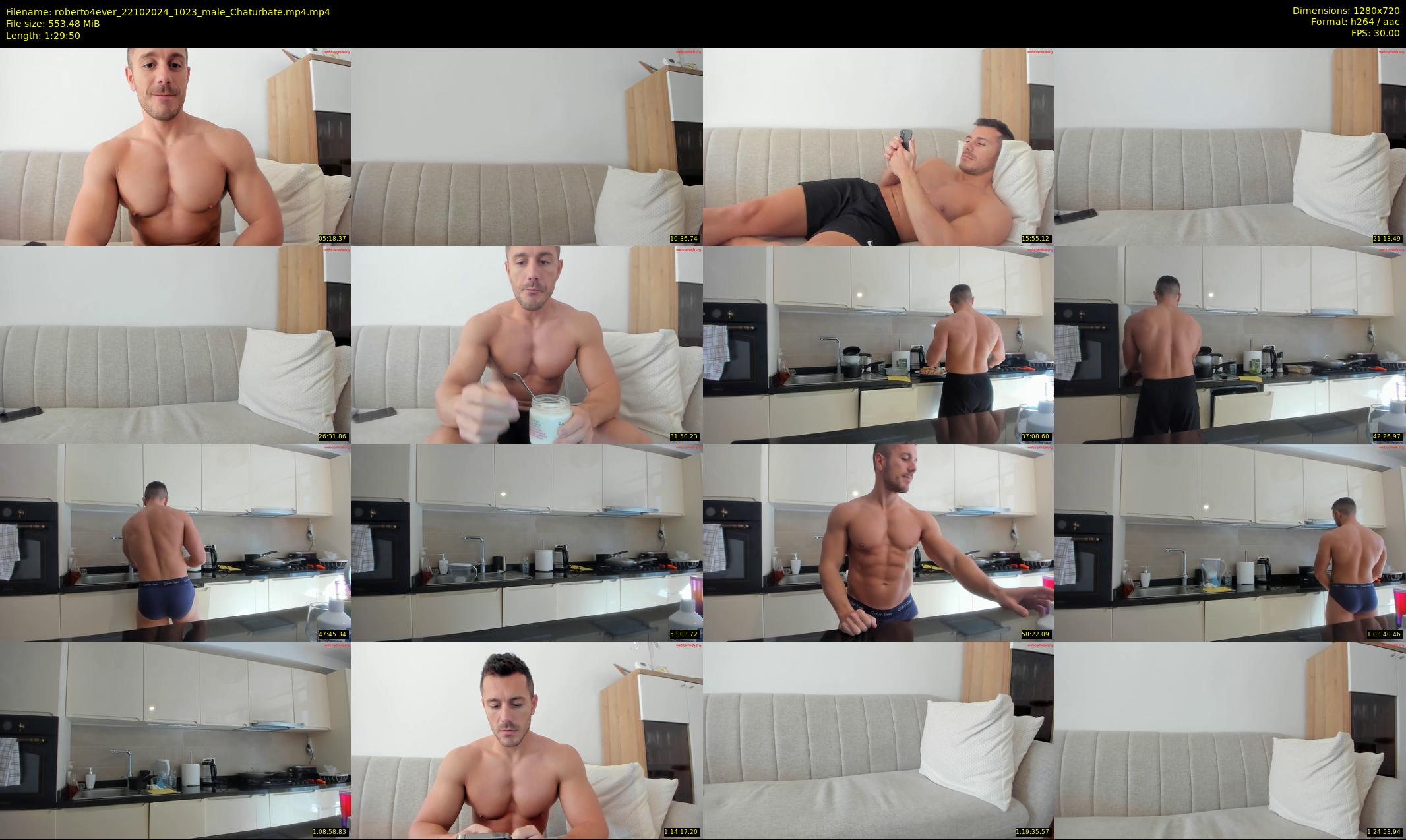 roberto4ever — 90 minute Chaturbate male cam show recording, 720p, Oct 22, 2024