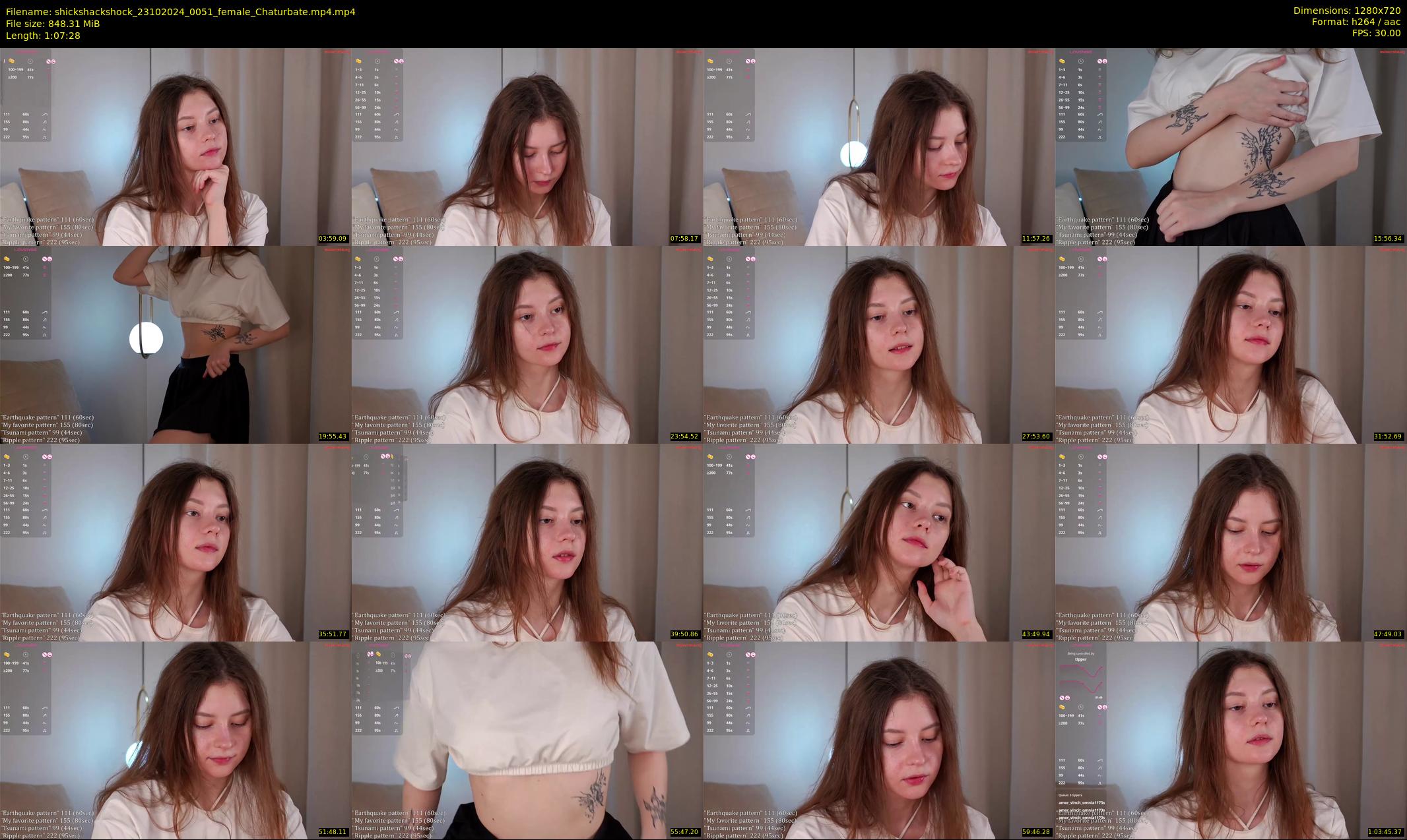 shickshackshock — 68 minute Chaturbate female cam show recording, 720p, Oct 23, 2024