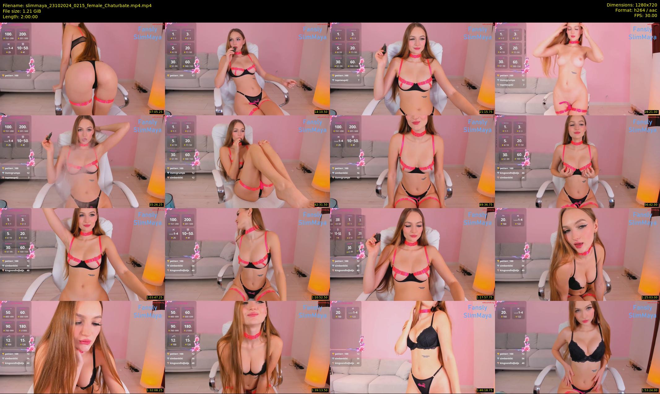 slimmaya — 120 minute Chaturbate female cam show recording, 720p, Oct 23, 2024