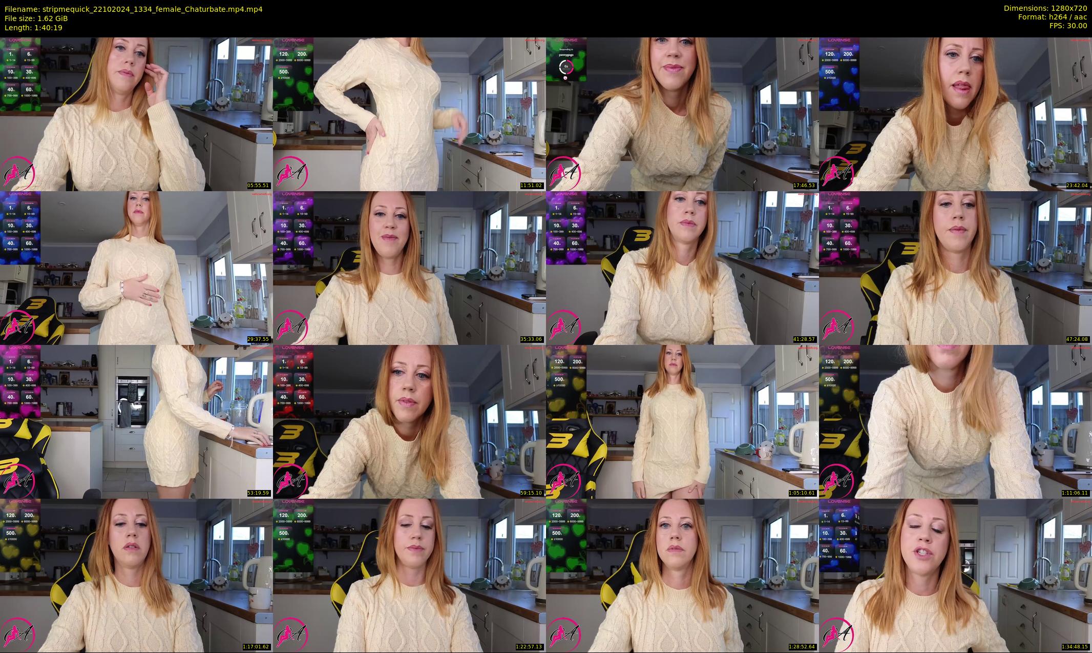 stripmequick — 101 minute Chaturbate female cam show recording, 720p, Oct 22, 2024