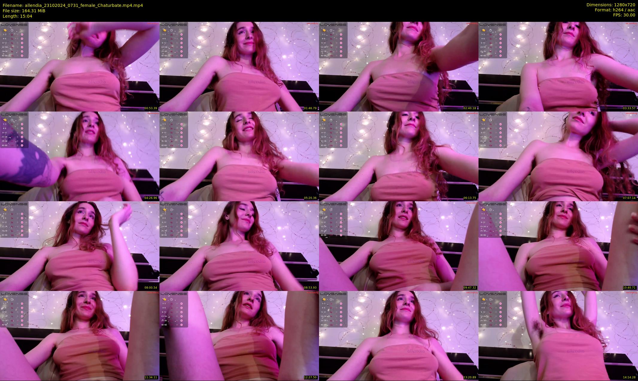 allendia — 16 minute Chaturbate female cam show recording, 720p, Oct 23, 2024