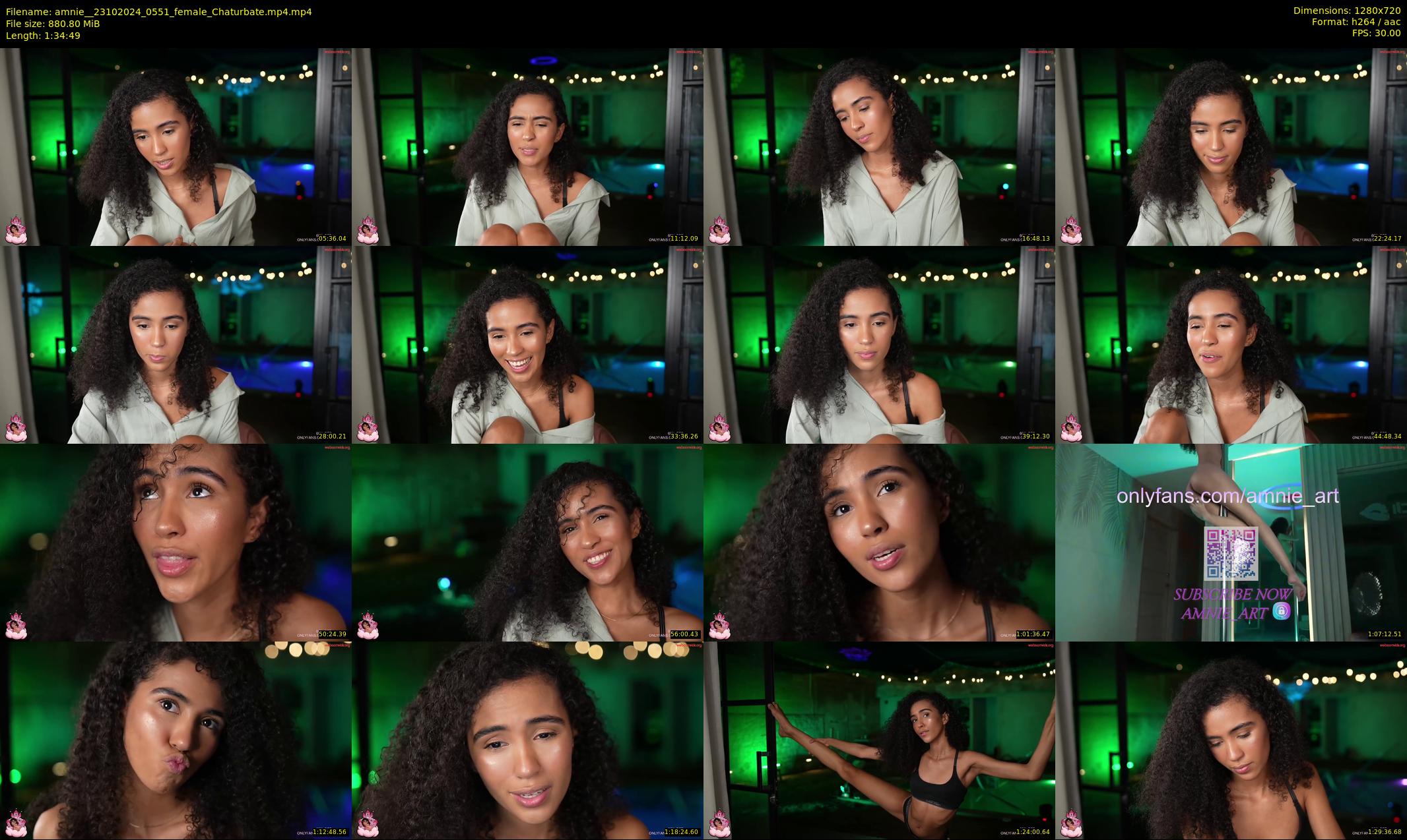 amnie_ — 95 minute Chaturbate female cam show recording, 720p, Oct 23, 2024