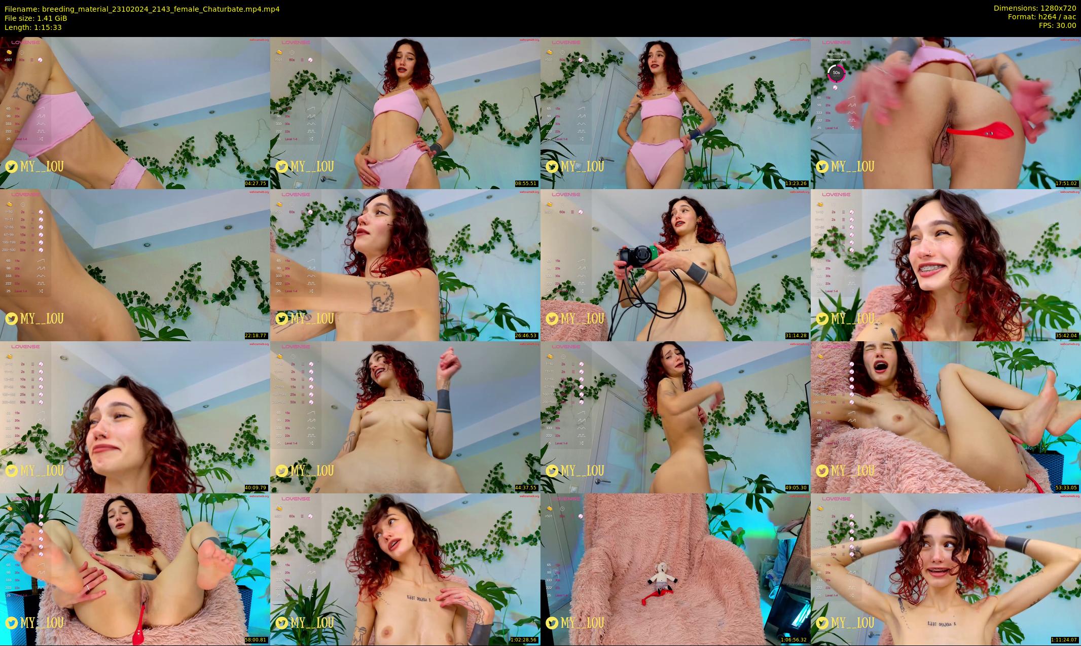 breeding_material — 76 minute Chaturbate female cam show recording, 720p, Oct 23, 2024