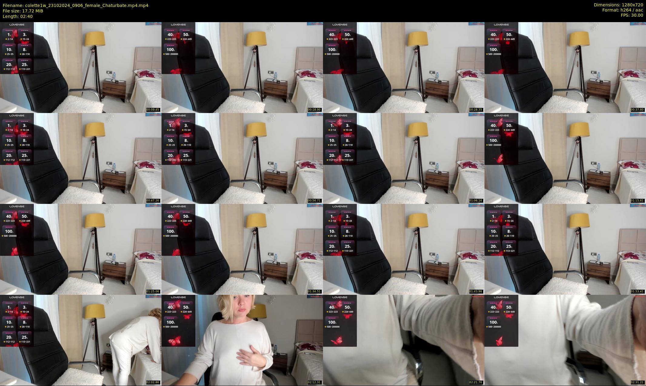 colette1w — 3 minute Chaturbate female cam show recording, 720p, Oct 23, 2024
