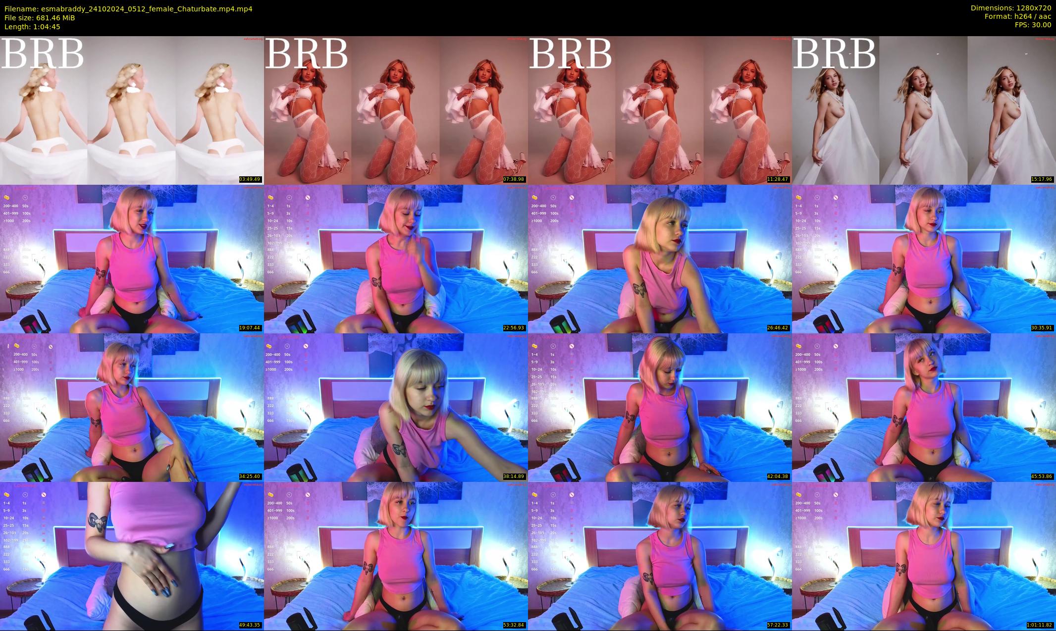 esmabraddy — 65 minute Chaturbate female cam show recording, 720p, Oct 24, 2024