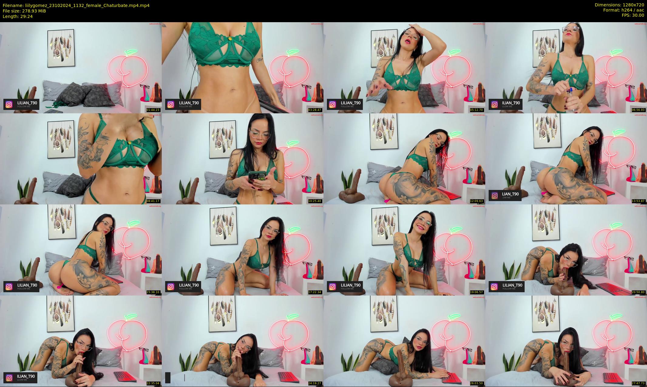 liilygomez — 30 minute Chaturbate female cam show recording, 720p, Oct 23, 2024