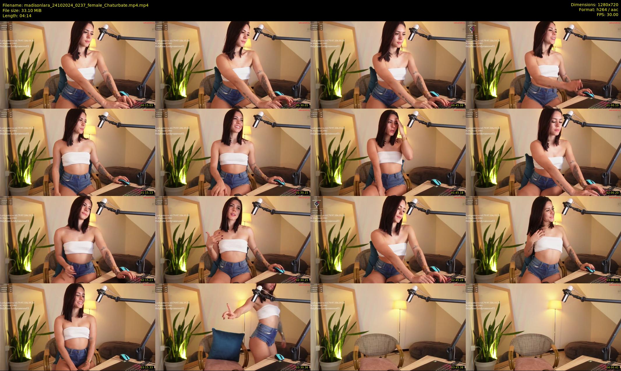 madisonlara — 5 minute Chaturbate female cam show recording, 720p, Oct 24, 2024