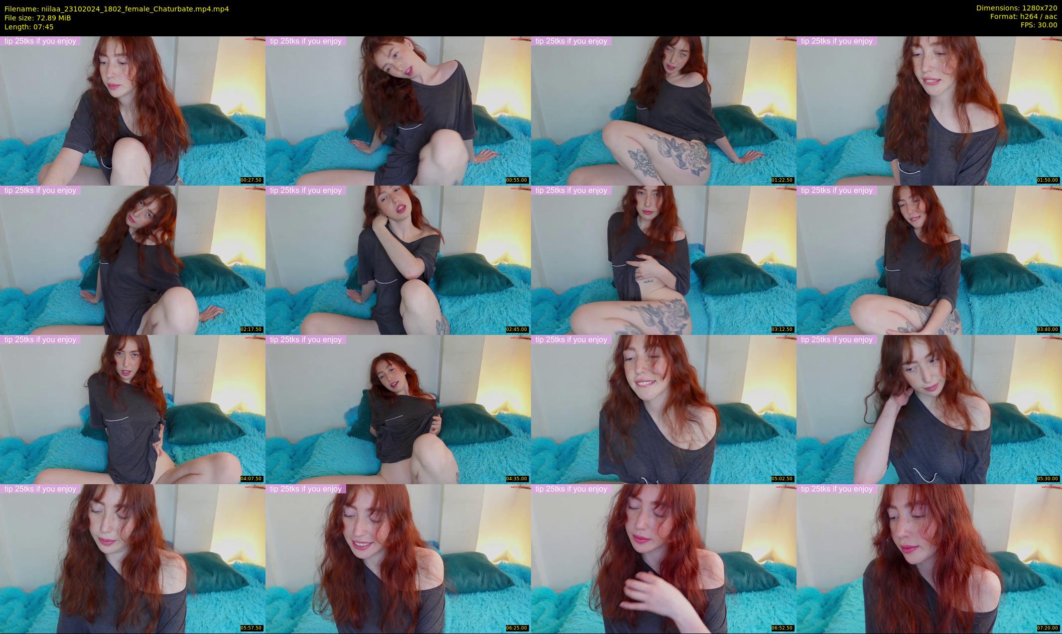 niilaa — 8 minute Chaturbate female cam show recording, 720p, Oct 23, 2024