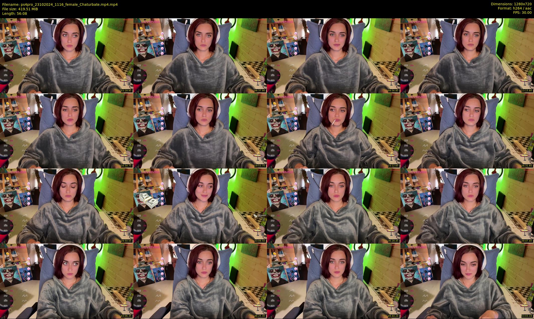ps4pro — 57 minute Chaturbate female cam show recording, 720p, Oct 23, 2024
