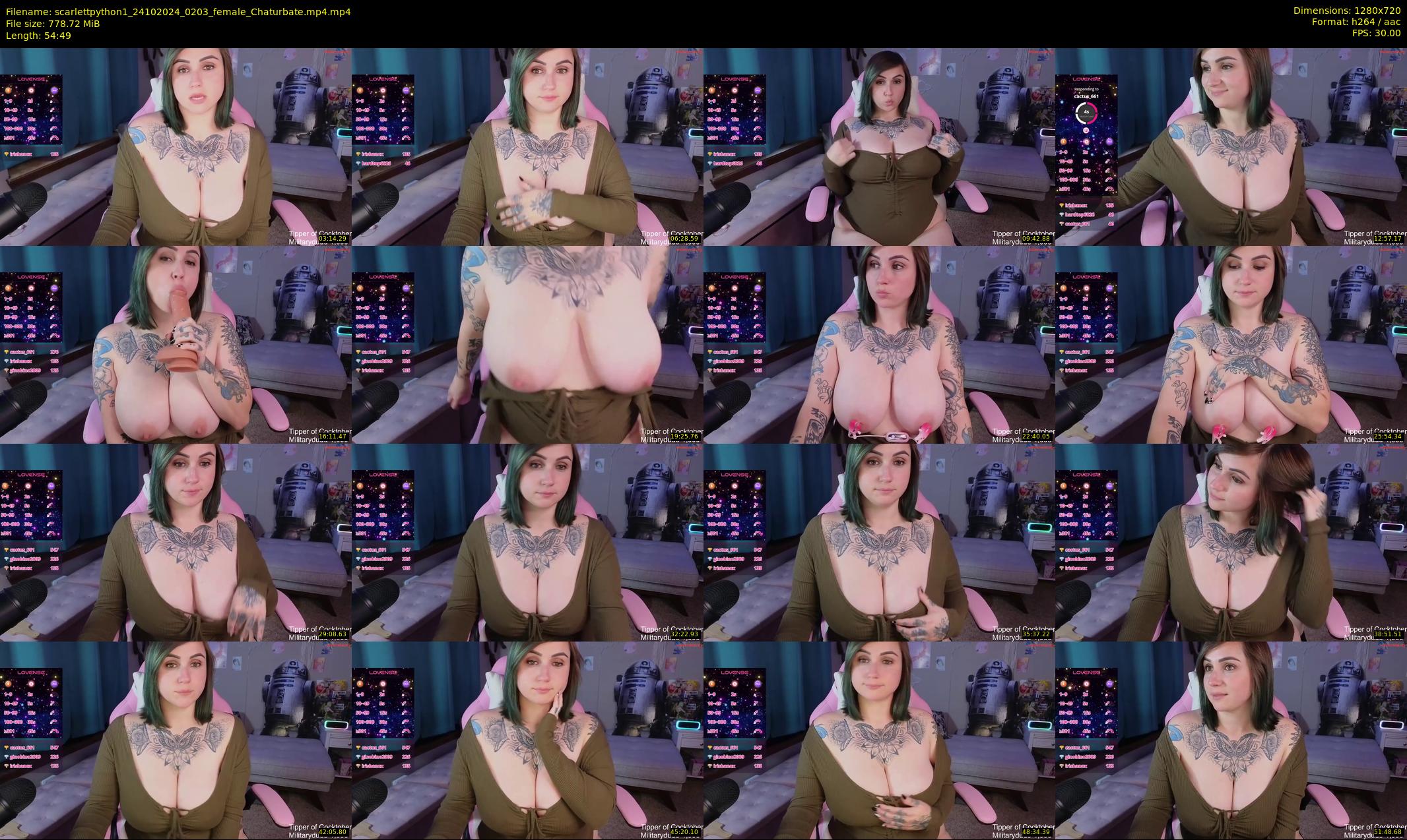 scarlettpython1 — 55 minute Chaturbate female cam show recording, 720p, Oct 24, 2024