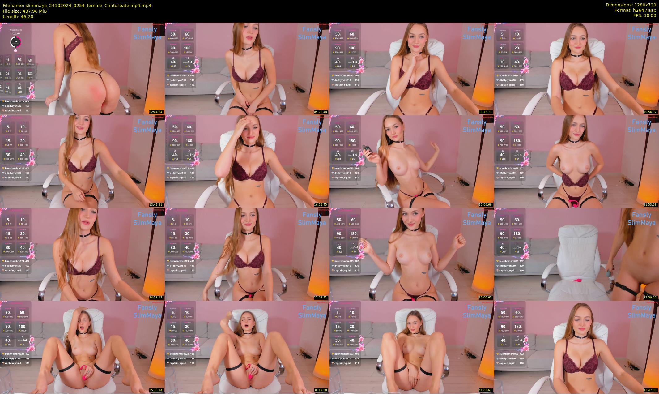 slimmaya — 47 minute Chaturbate female cam show recording, 720p, Oct 24, 2024
